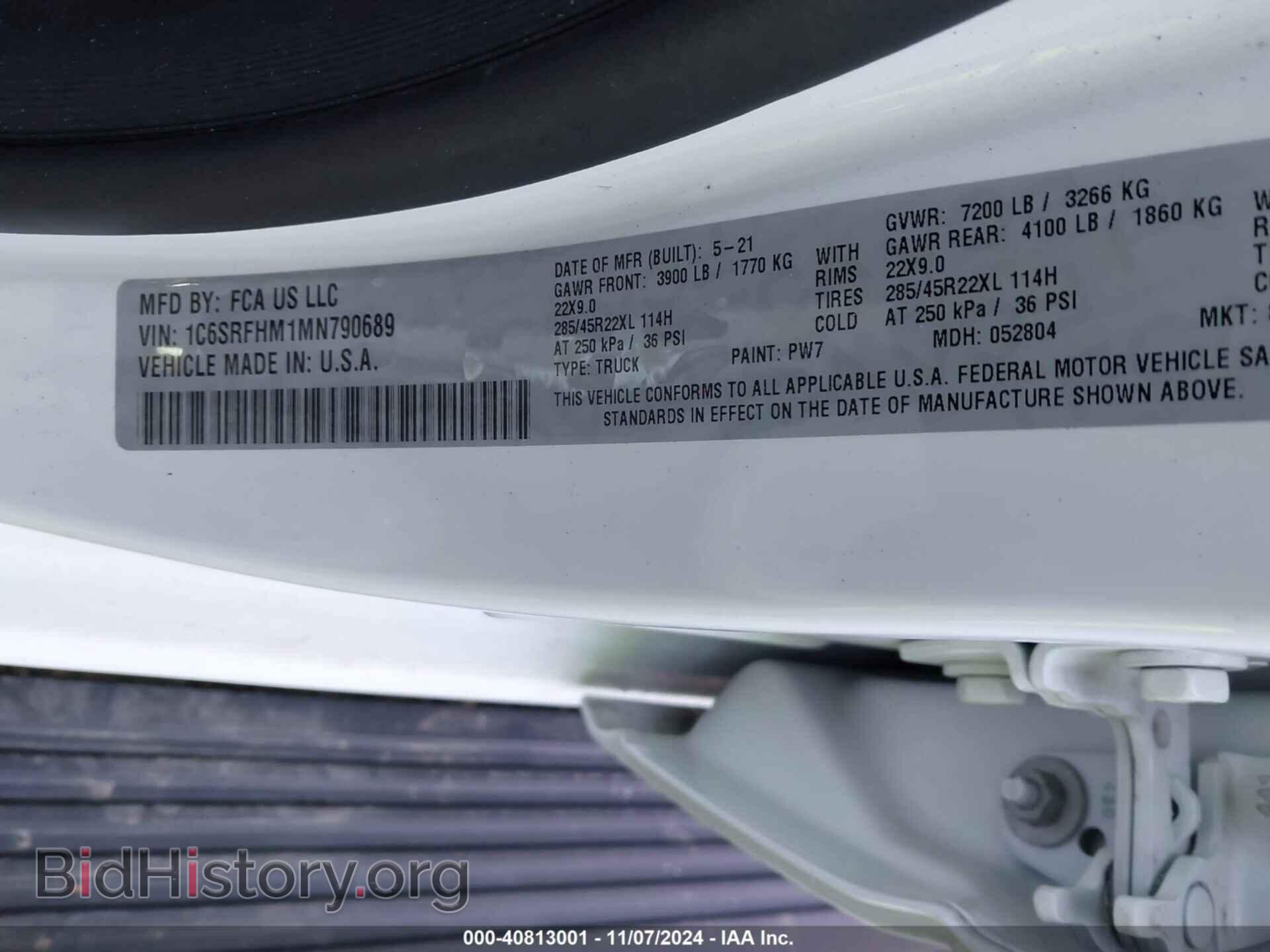 2021 RAM 1500 - VIN: 1C6SRFHM1MN790689 - Фото 9
