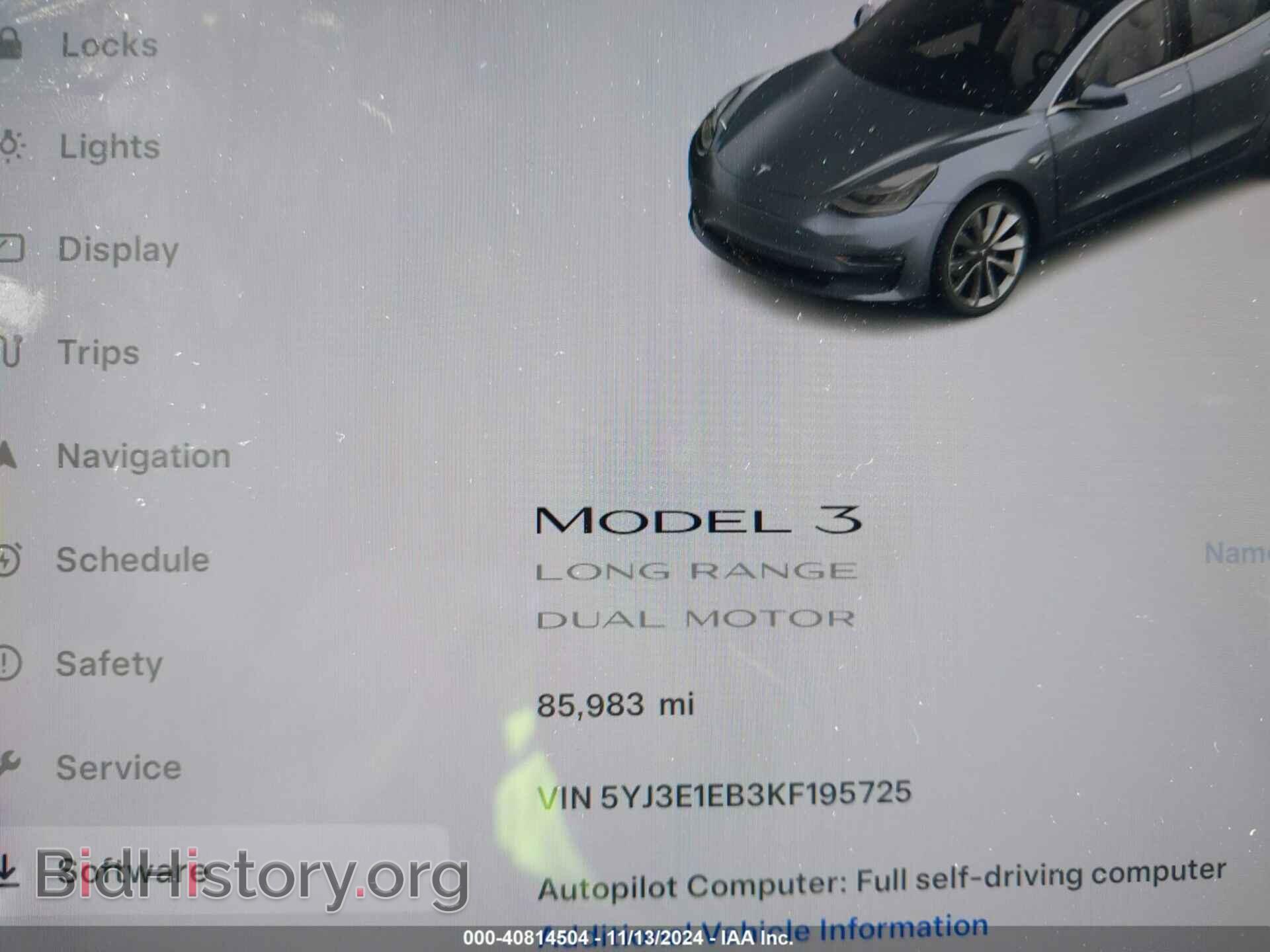 2019 TESLA MODEL 3 - VIN: 5YJ3E1EB3KF195725 - Фото 7