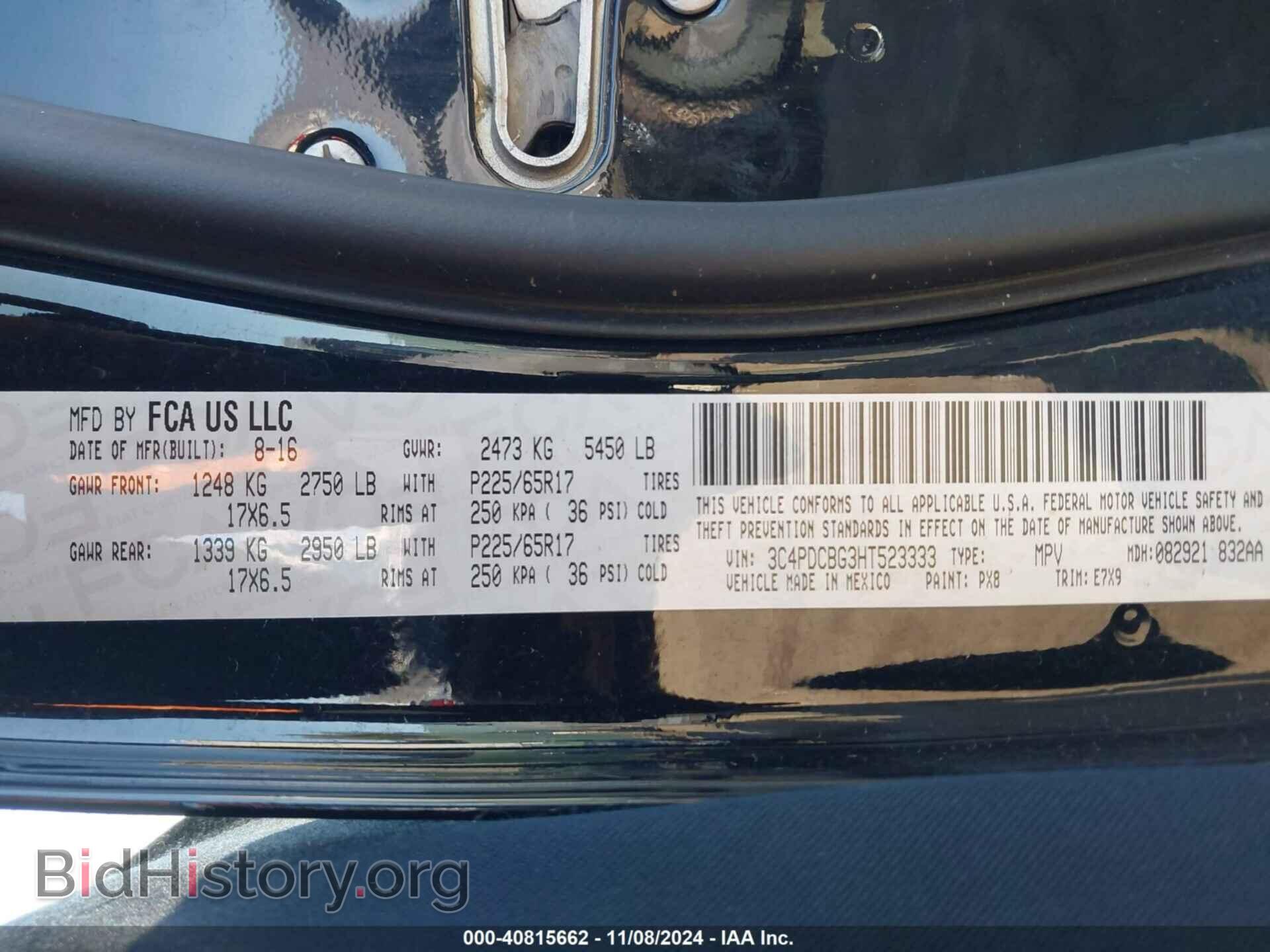 2017 DODGE JOURNEY - VIN: 3C4PDCBG3HT523333 - Photo 9