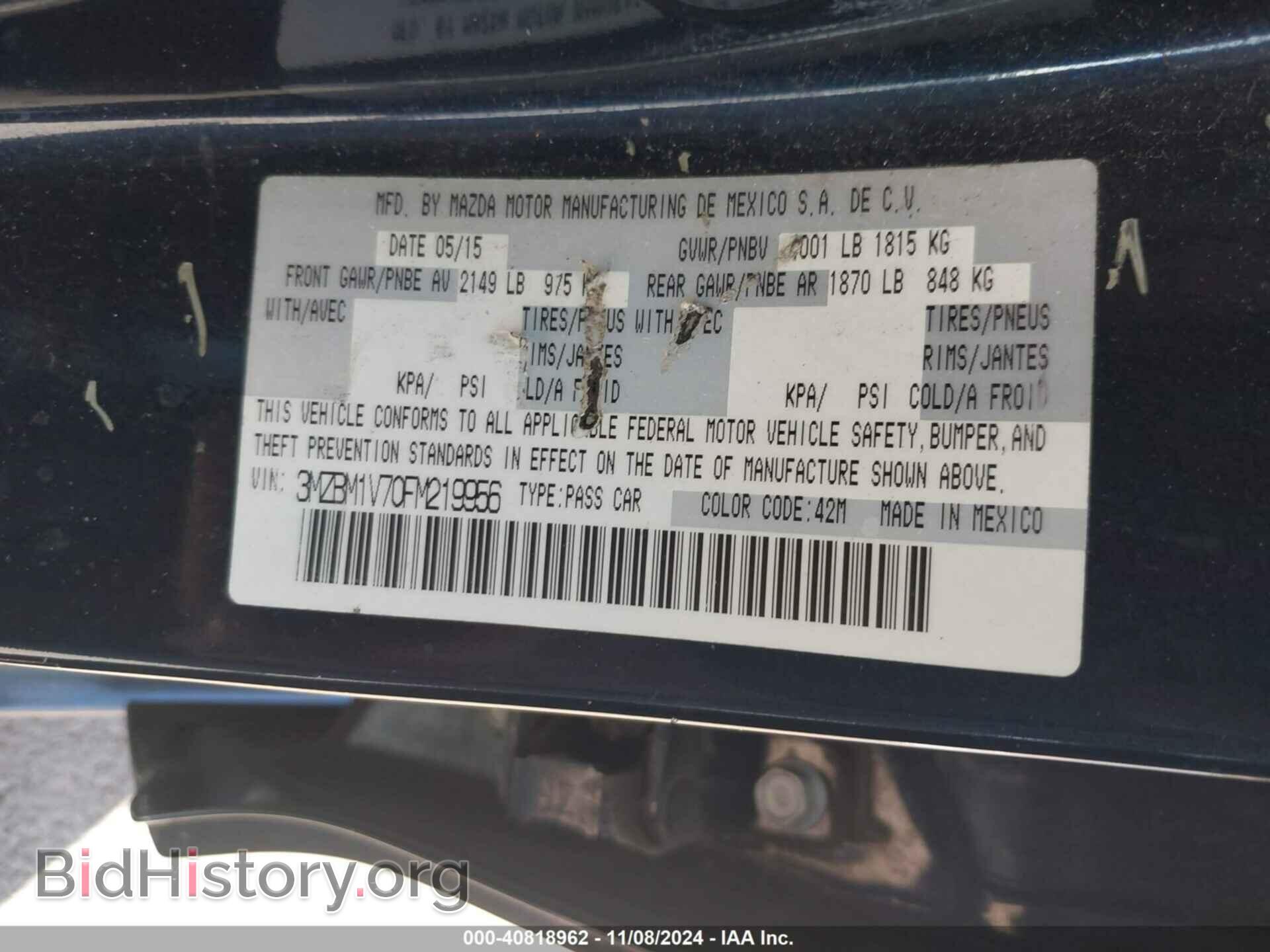 2015 MAZDA MAZDA3 - VIN: 3MZBM1V70FM219956 - Фото 9