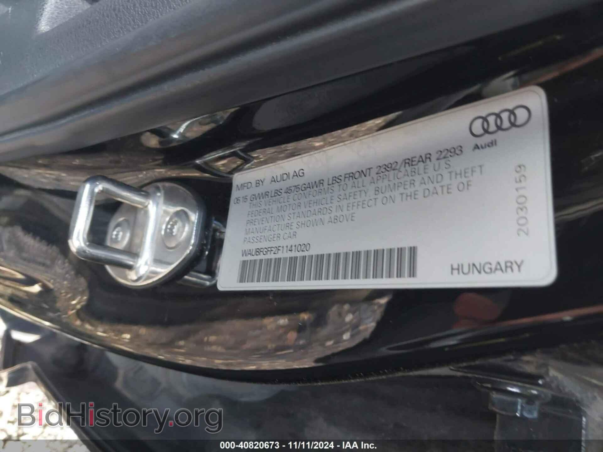2015 AUDI A3 - VIN: WAUBFGFF2F1141020 - Фото 9