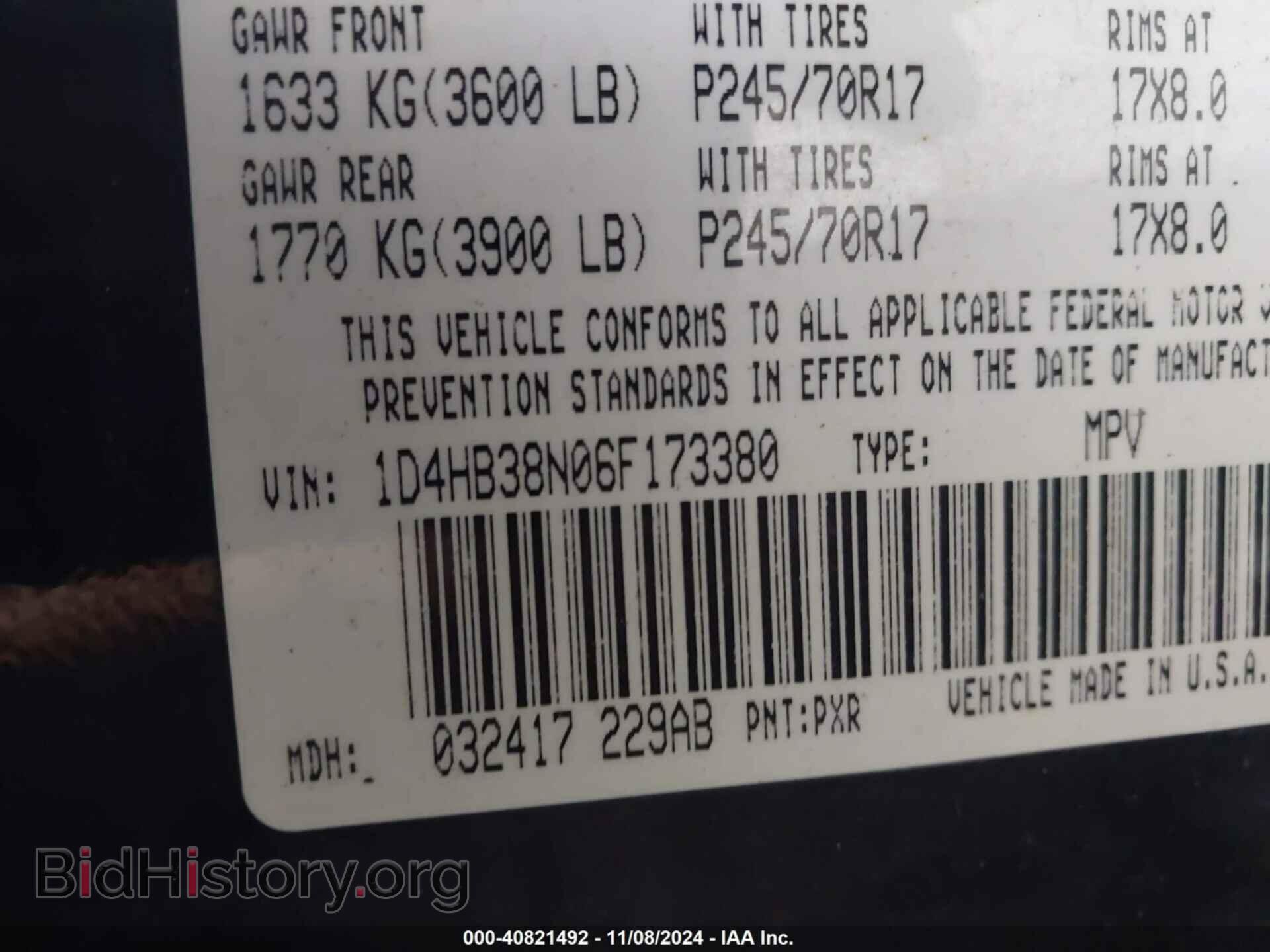 2006 DODGE DURANGO - VIN: 1D4HB38N06F173380 - Фото 9