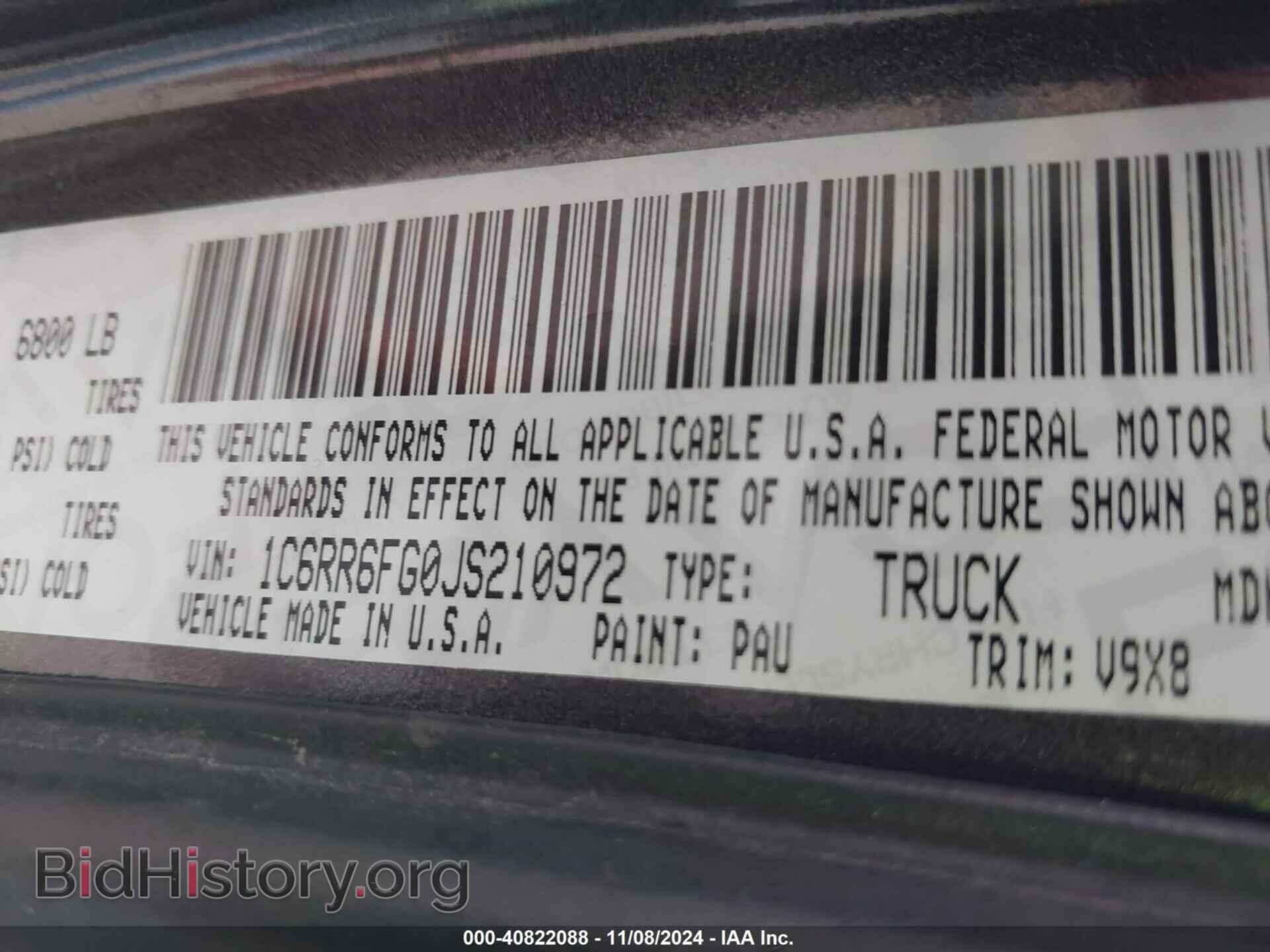 2018 RAM 1500 - VIN: 1C6RR6FG0JS210972 - Фото 9