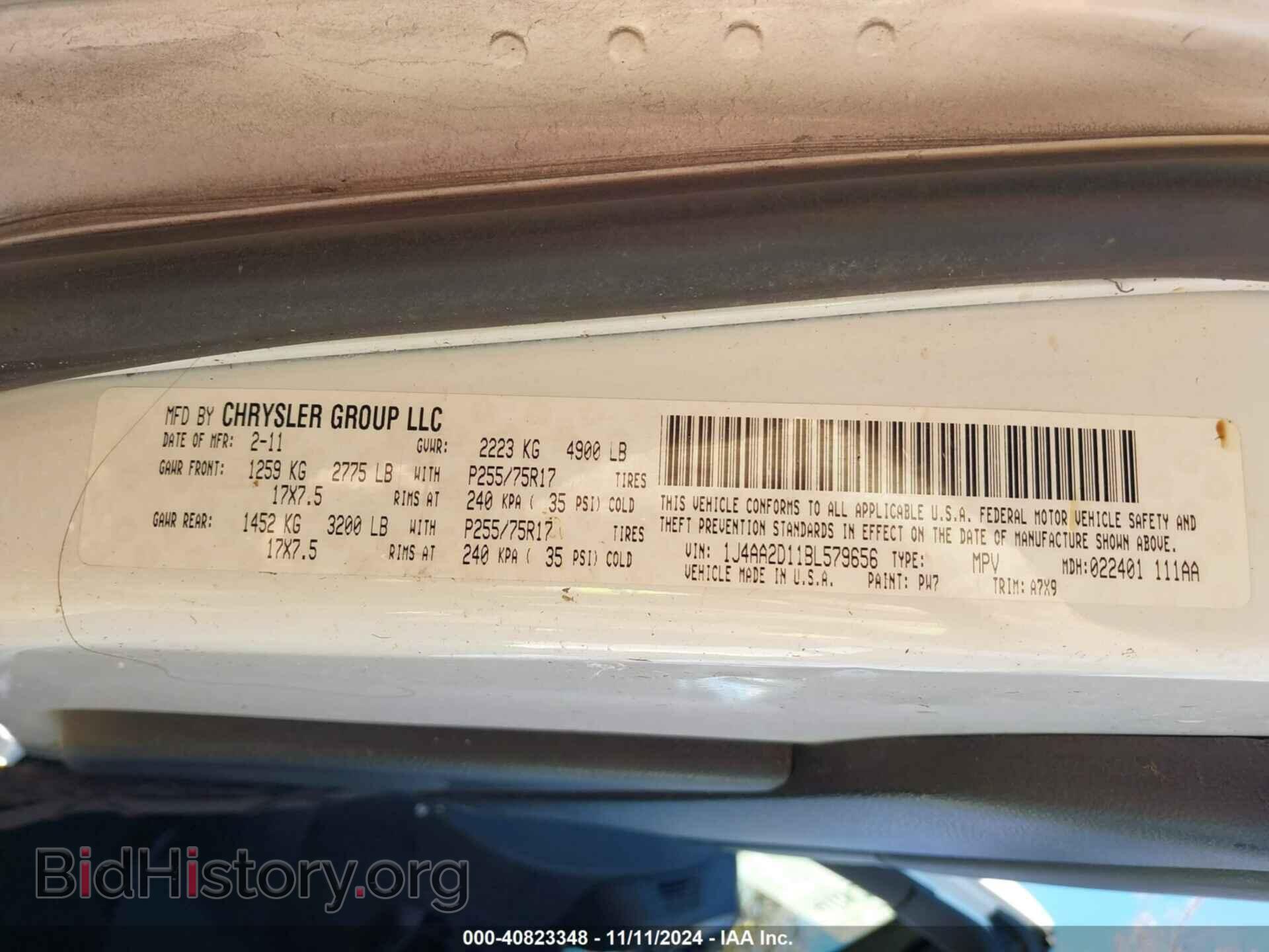 2011 JEEP WRANGLER - VIN: 1J4AA2D11BL579656 - Фото 9