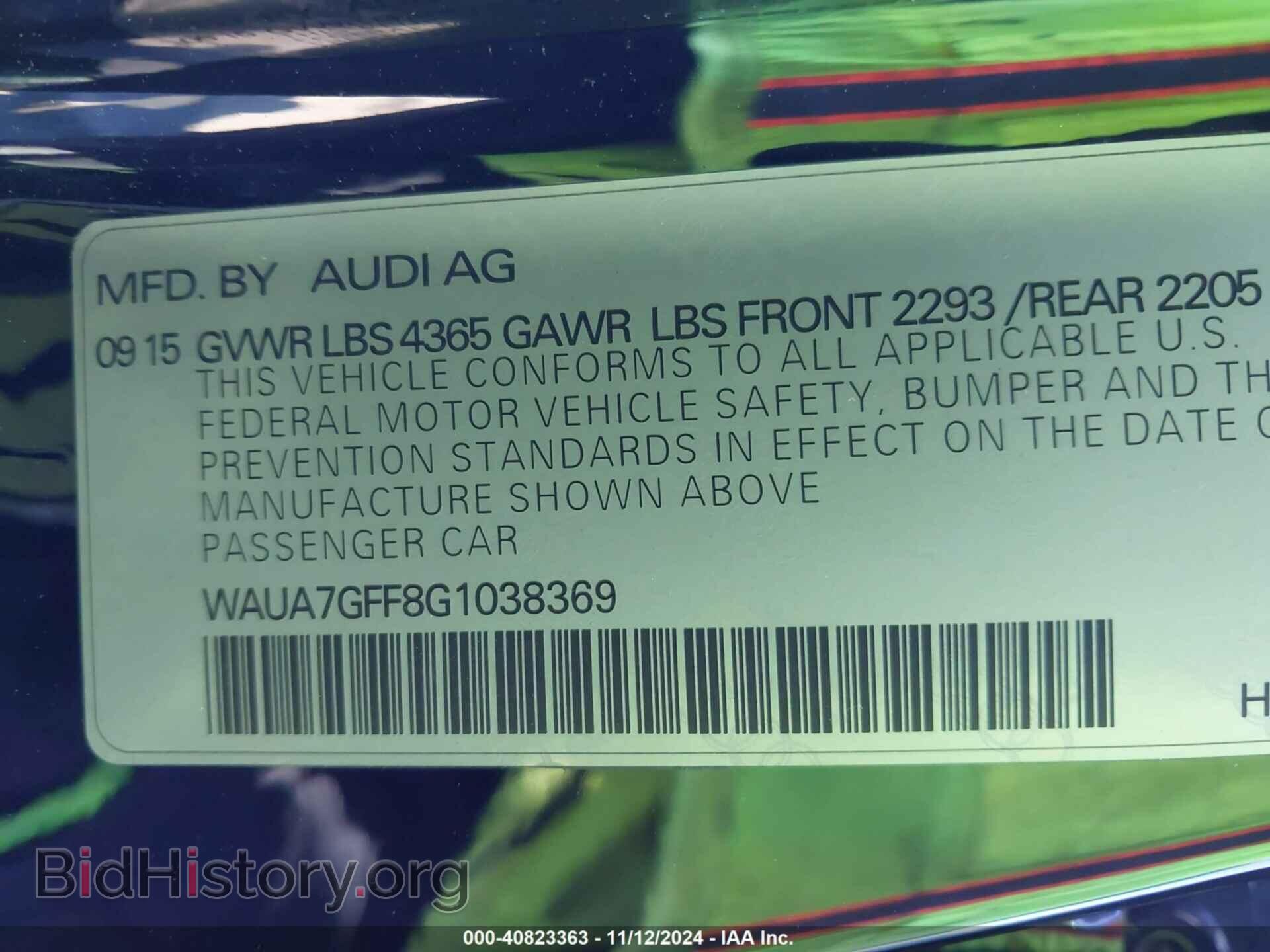 2016 AUDI A3 - VIN: WAUA7GFF8G1038369 - Фото 9