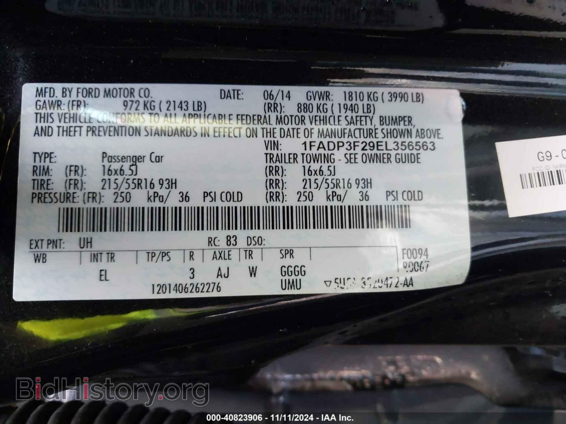 2014 FORD FOCUS - VIN: 1FADP3F29EL356563 - Photo 9