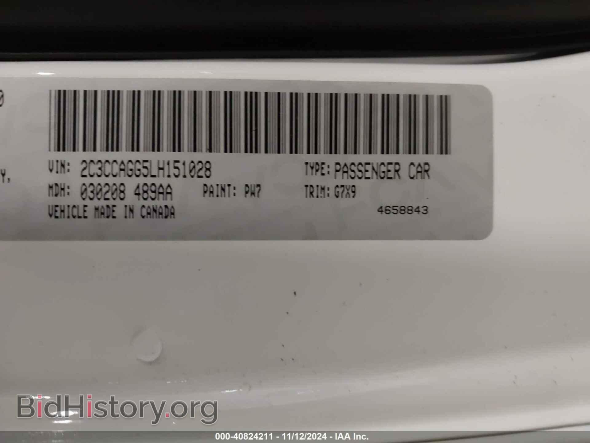 2020 CHRYSLER 300 - VIN: 2C3CCAGG5LH151028 - Фото 9