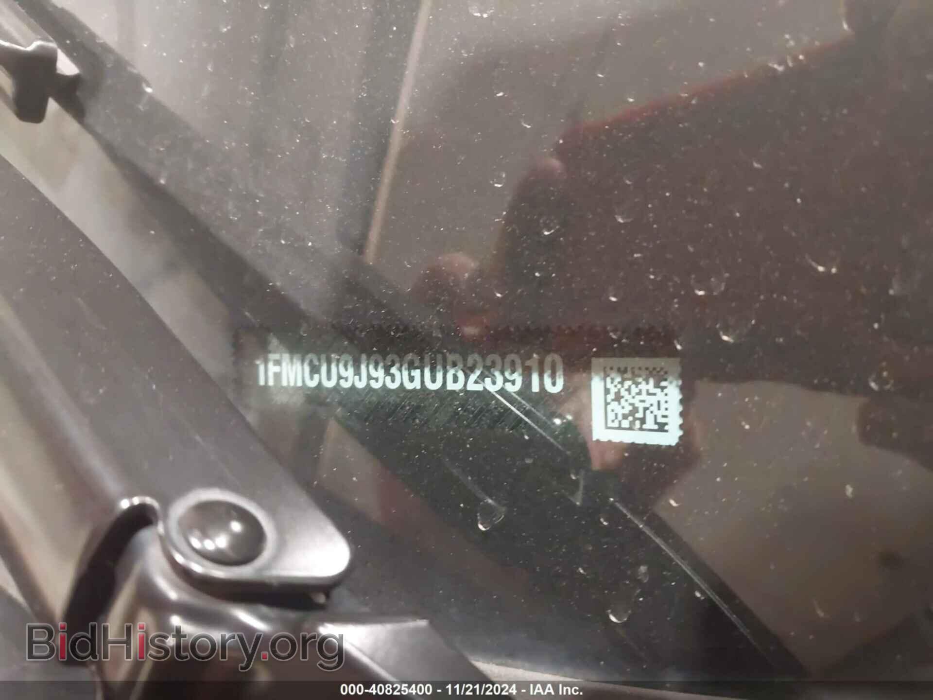 2016 FORD ESCAPE - VIN: 1FMCU9J93GUB23910 - Фото 9