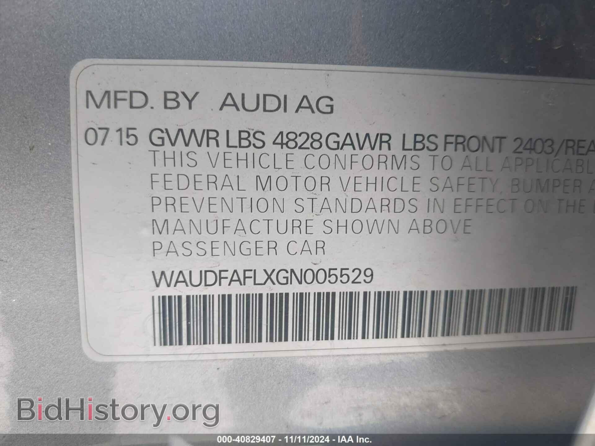 2016 AUDI A4 - VIN: WAUDFAFLXGN005529 - Фото 9
