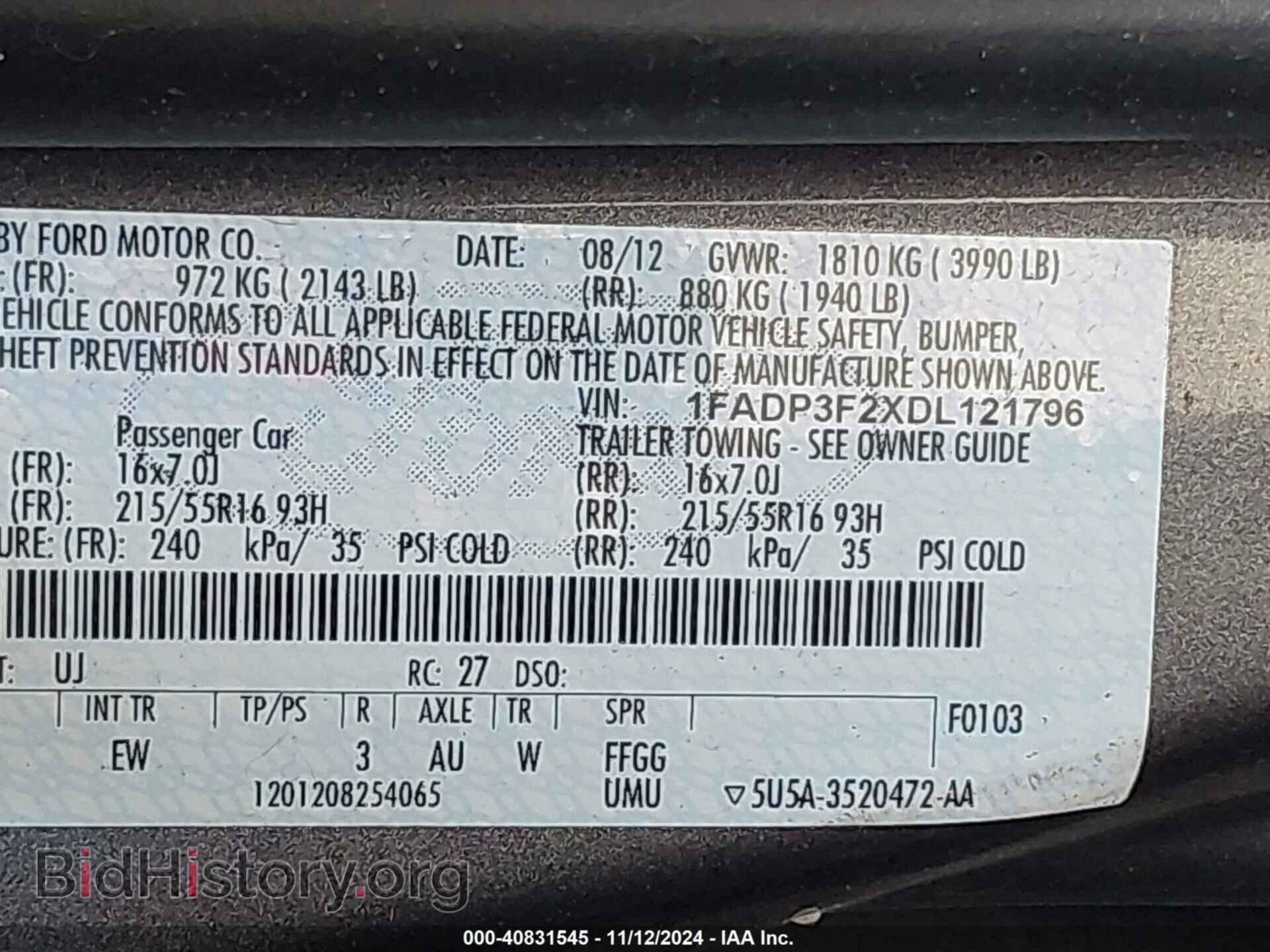 2013 FORD FOCUS - VIN: 1FADP3F2XDL121796 - Photo 9