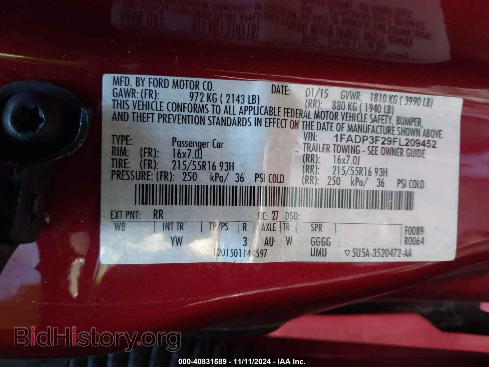 2015 FORD FOCUS - VIN: 1FADP3F29FL209452 - Photo 9