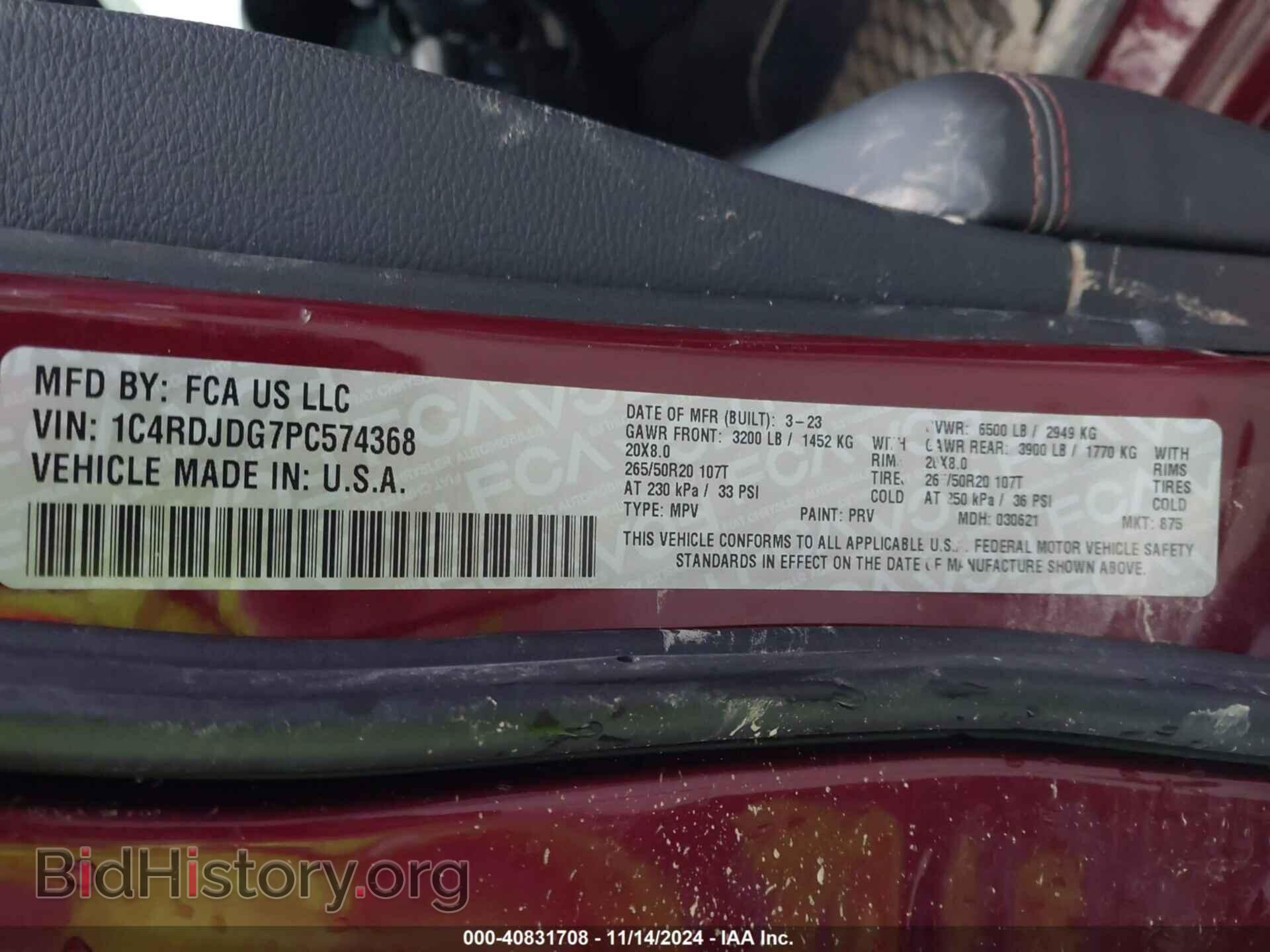 2023 DODGE DURANGO - VIN: 1C4RDJDG7PC574368 - Фото 9