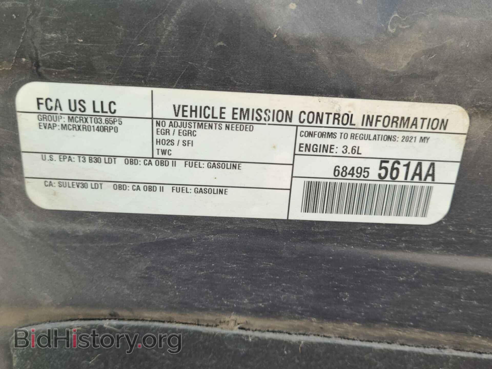 2021 CHRYSLER PACIFICA - VIN: 2C4RC3FG8MR567170 - Фото 5