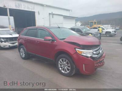 2014 Ford EDGE Limited, темно-бордовый — VIN 2FMDK4KC5EBA44975, IAAI