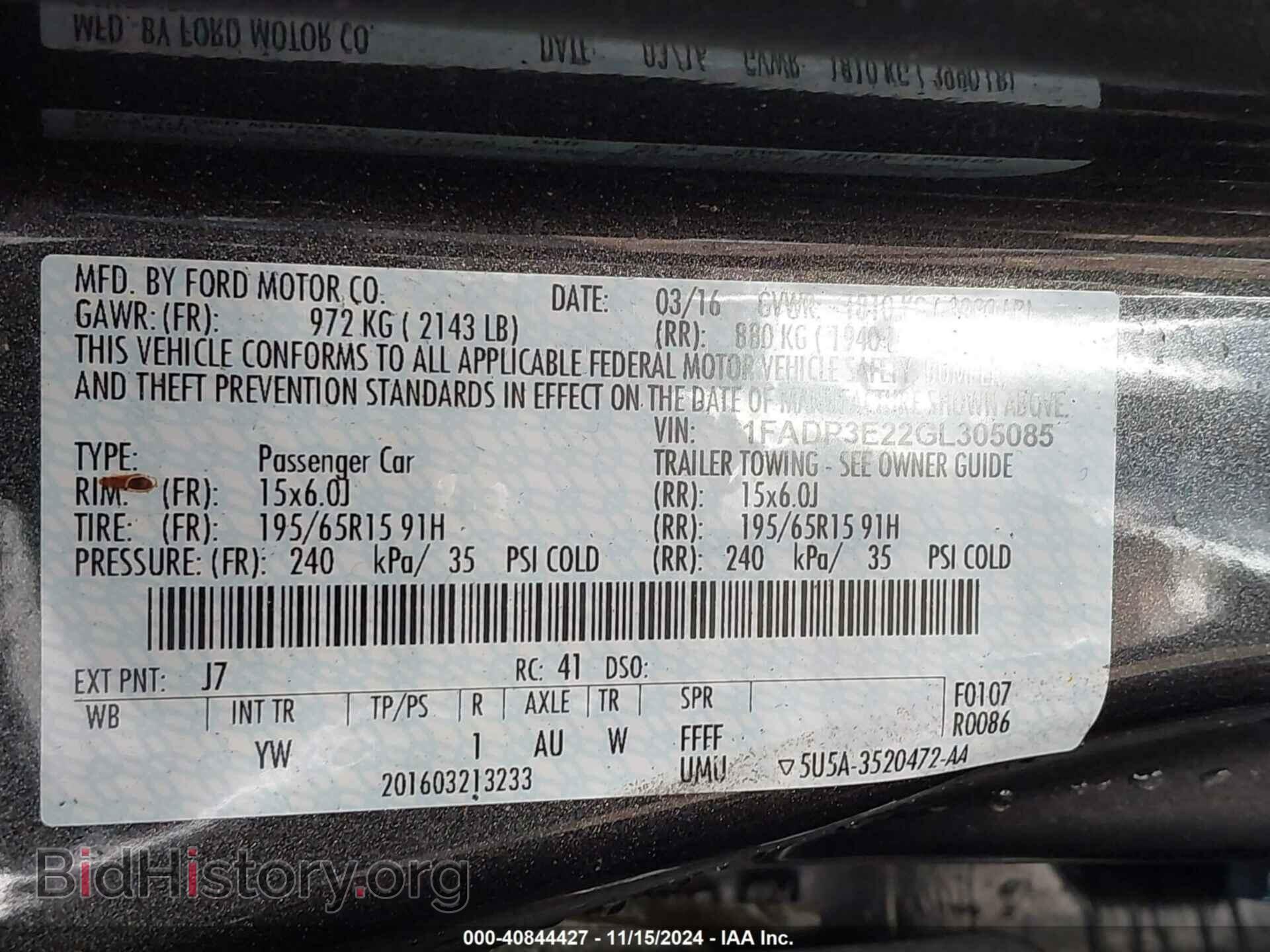 2016 FORD FOCUS - VIN: 1FADP3E22GL305085 - Photo 9