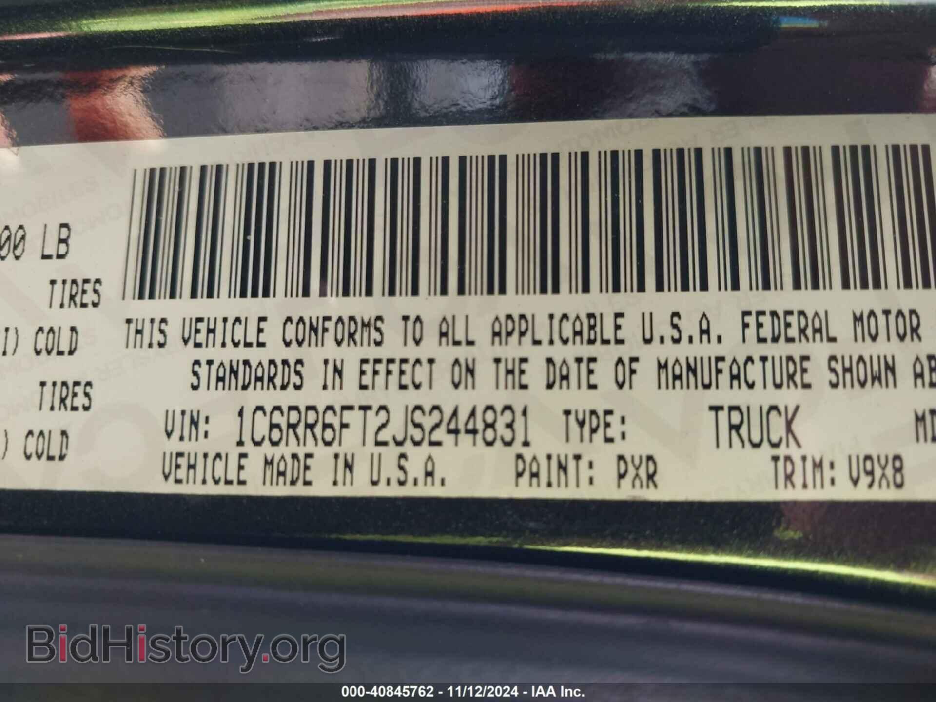 2018 RAM 1500 - VIN: 1C6RR6FT2JS244831 - Фото 9
