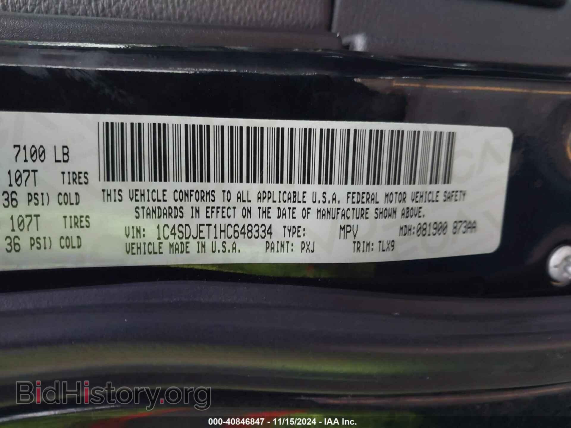 2017 DODGE DURANGO - VIN: 1C4SDJET1HC648334 - Фото 9