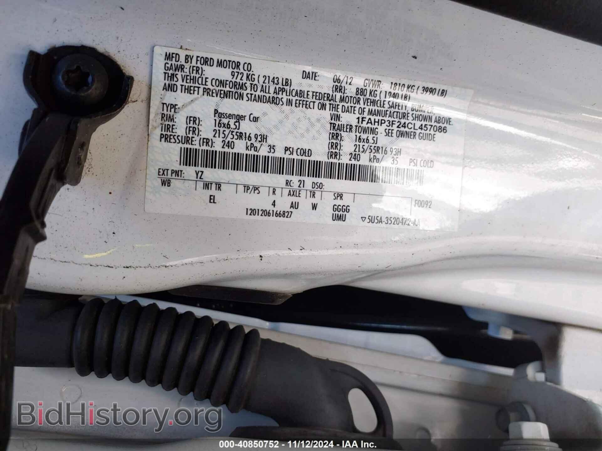 2012 FORD FOCUS - VIN: 1FAHP3F24CL457086 - Фото 9