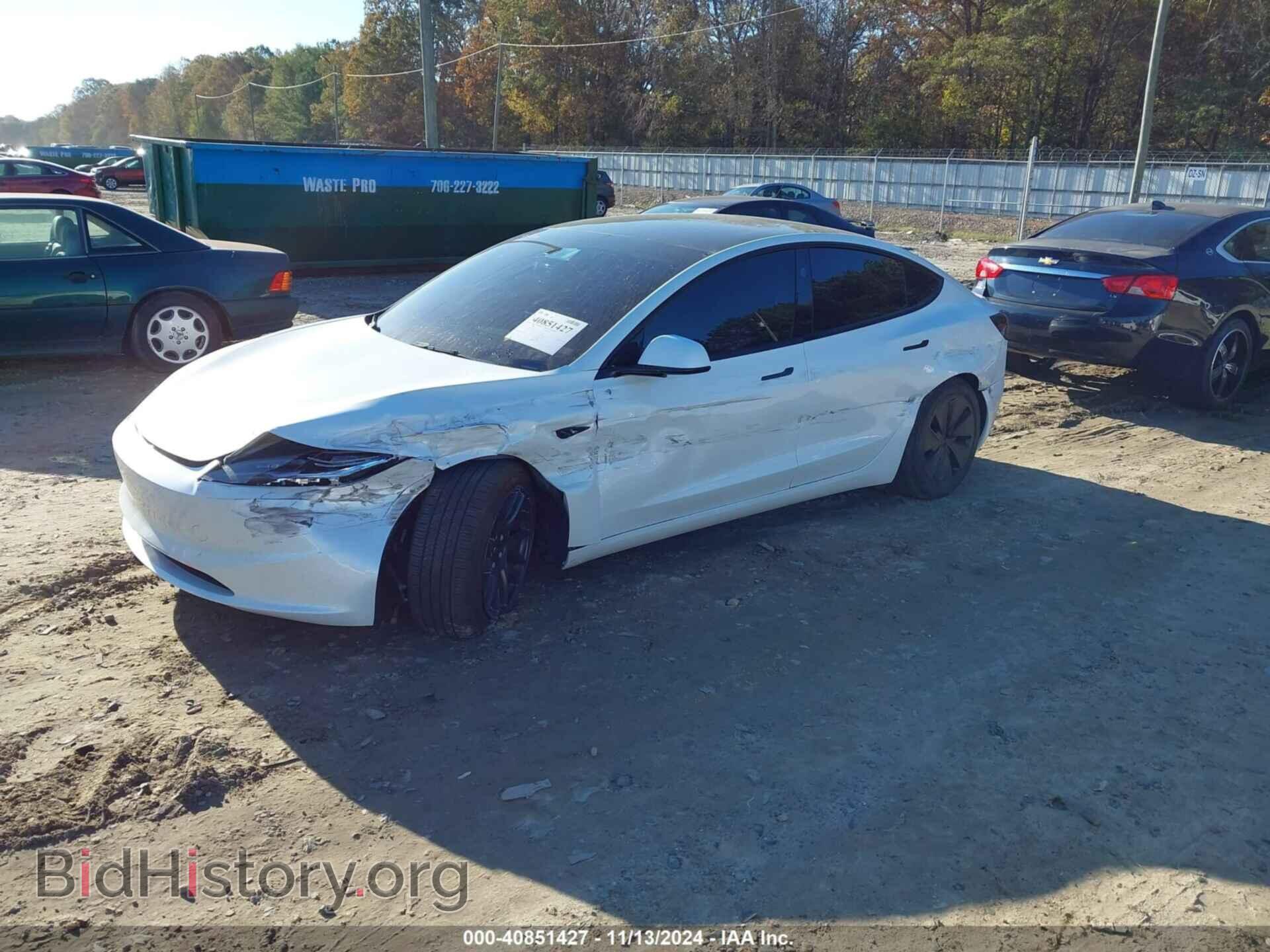 2024 TESLA MODEL 3 - VIN: 5YJ3E1EA4RF732586 - Фото 2