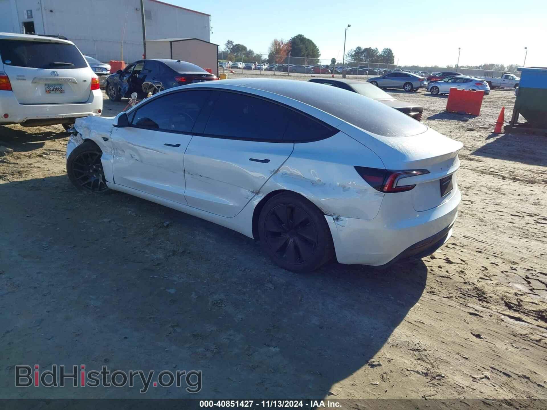 2024 TESLA MODEL 3 - VIN: 5YJ3E1EA4RF732586 - Фото 3