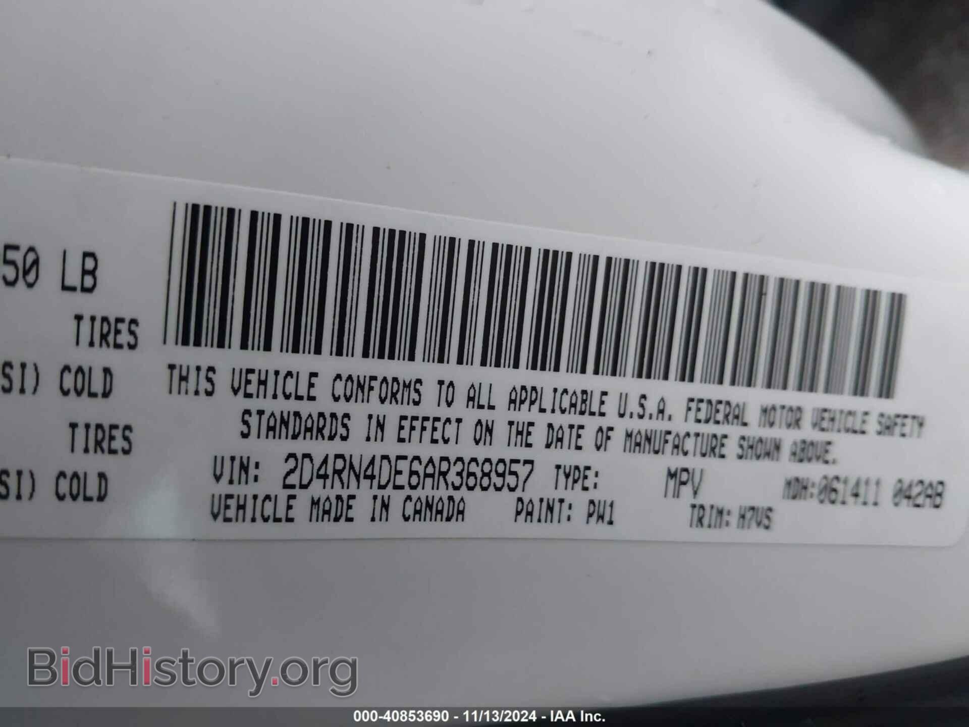 2010 DODGE GRAND CARAVAN - VIN: 2D4RN4DE6AR368957 - Фото 9