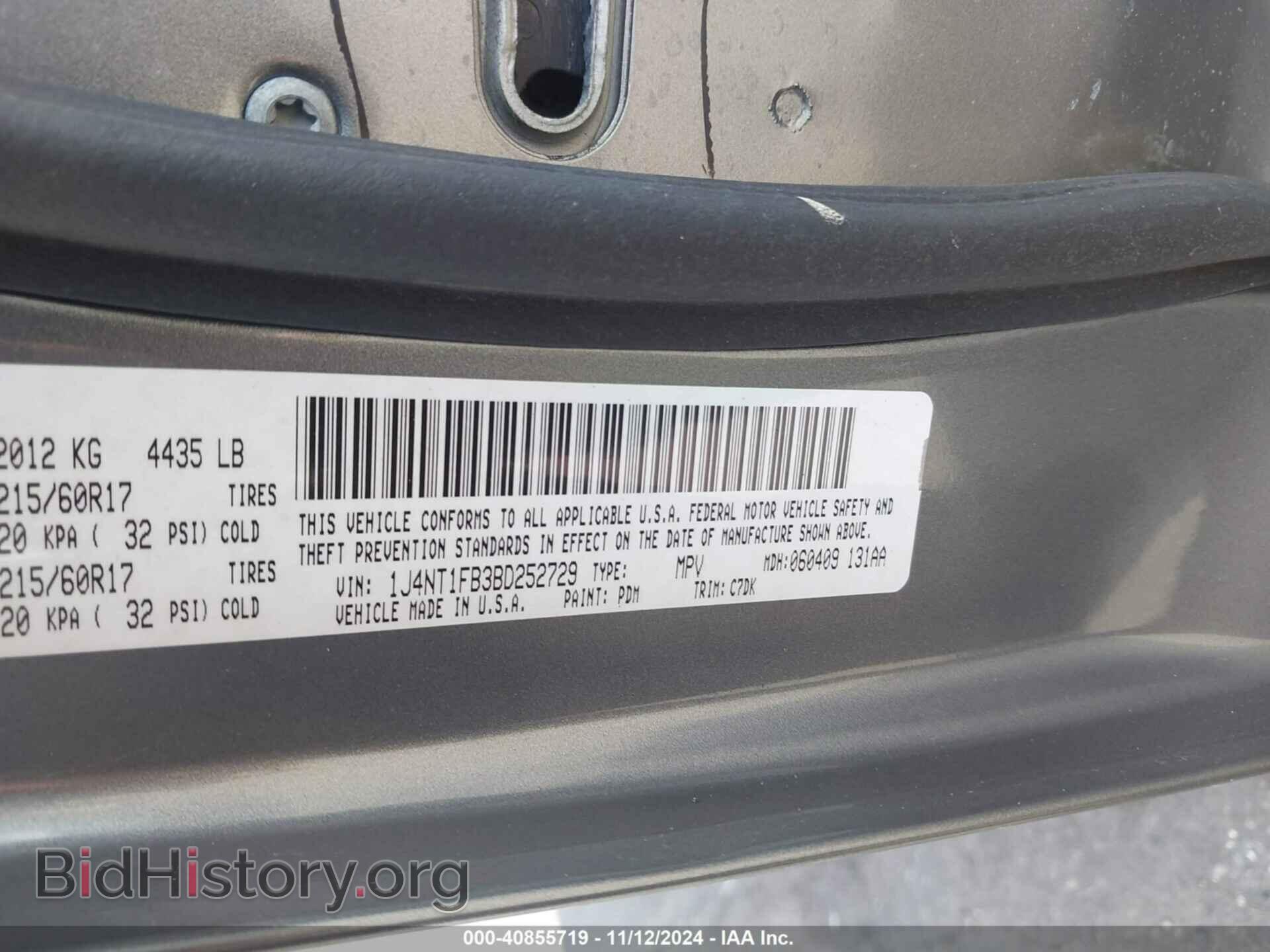 2011 JEEP COMPASS - VIN: 1J4NT1FB3BD252729 - Photo 9