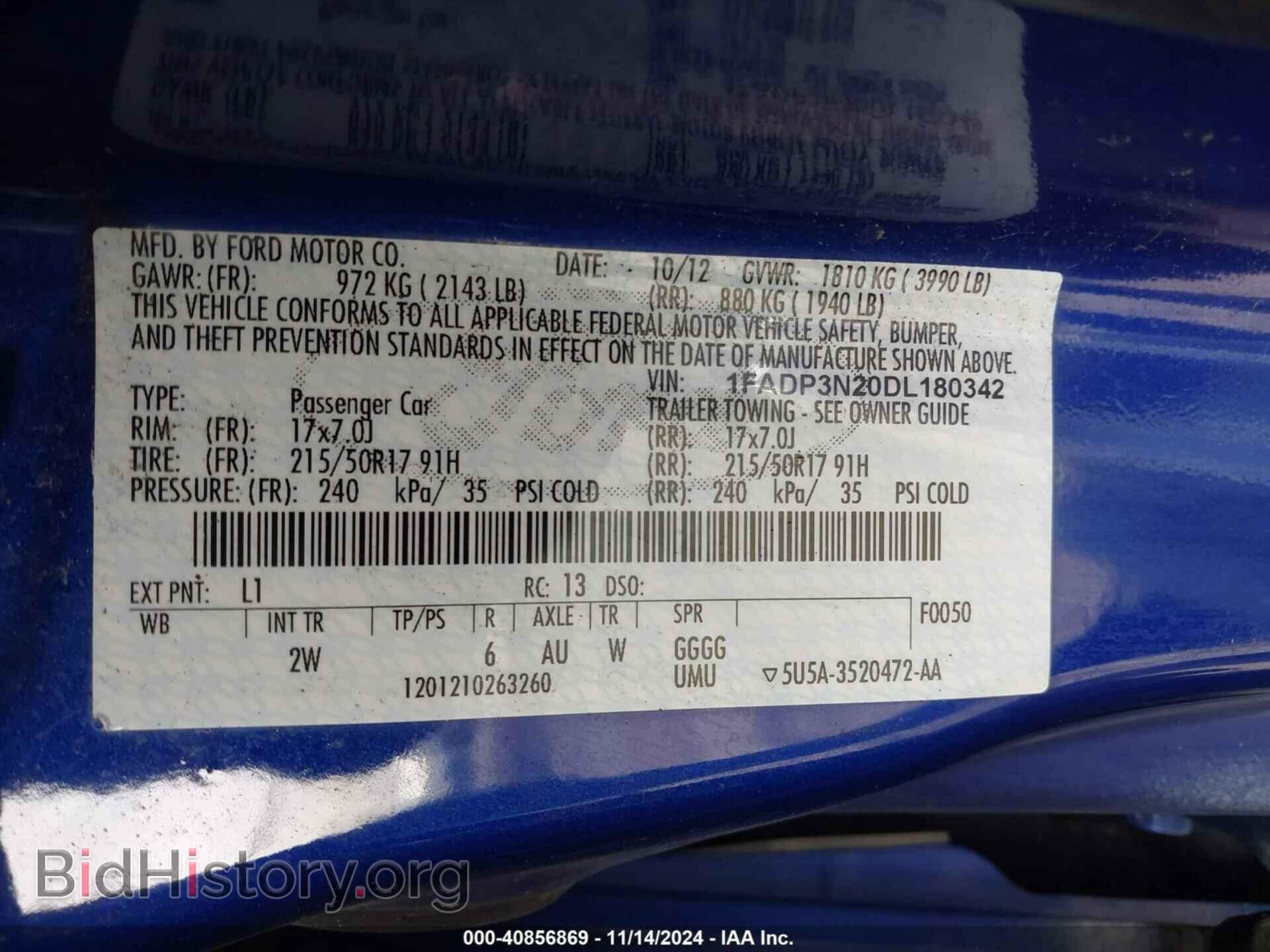 2013 FORD FOCUS - VIN: 1FADP3N20DL180342 - Photo 9