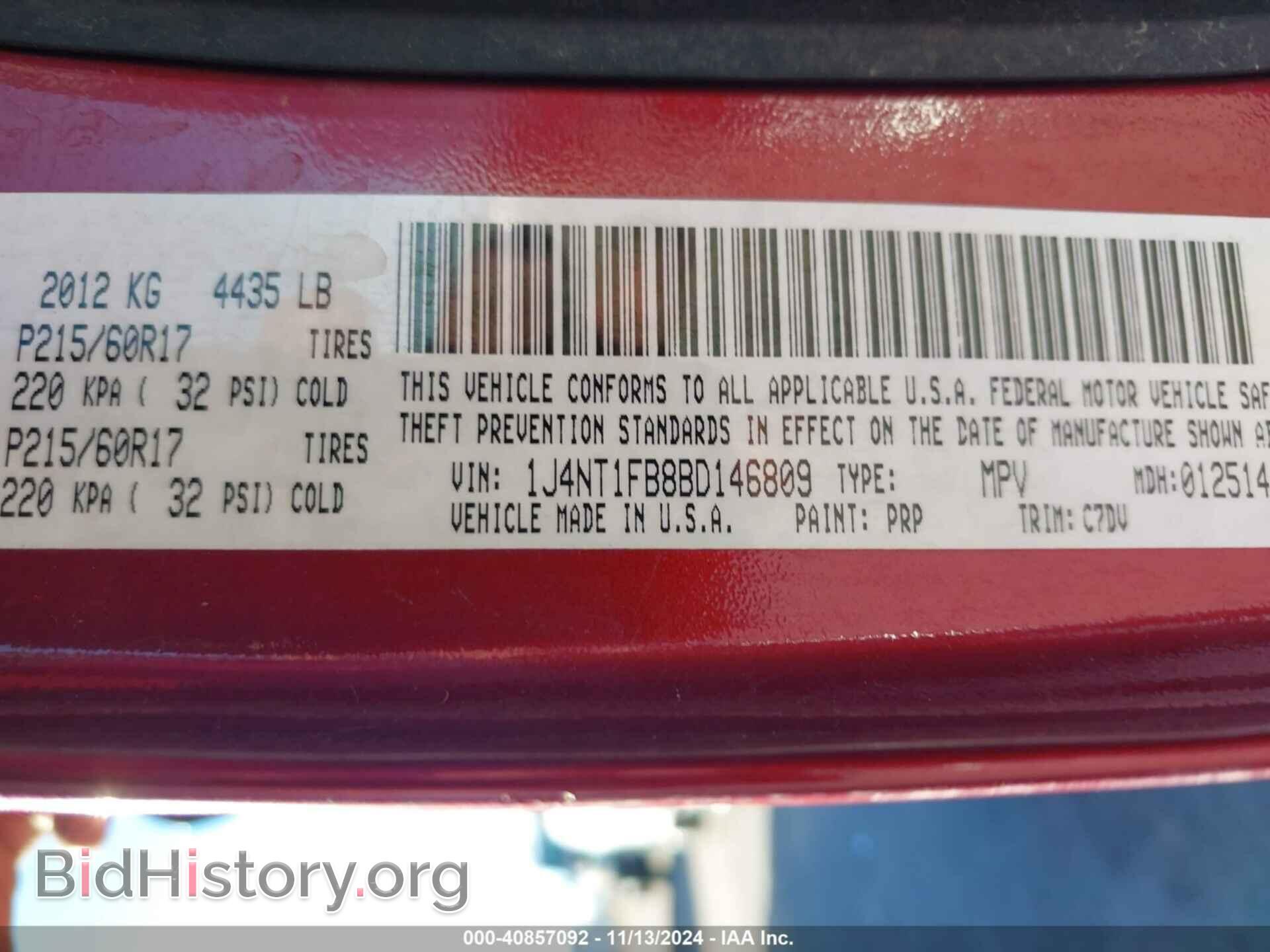 2011 JEEP COMPASS - VIN: 1J4NT1FB8BD146809 - Photo 9