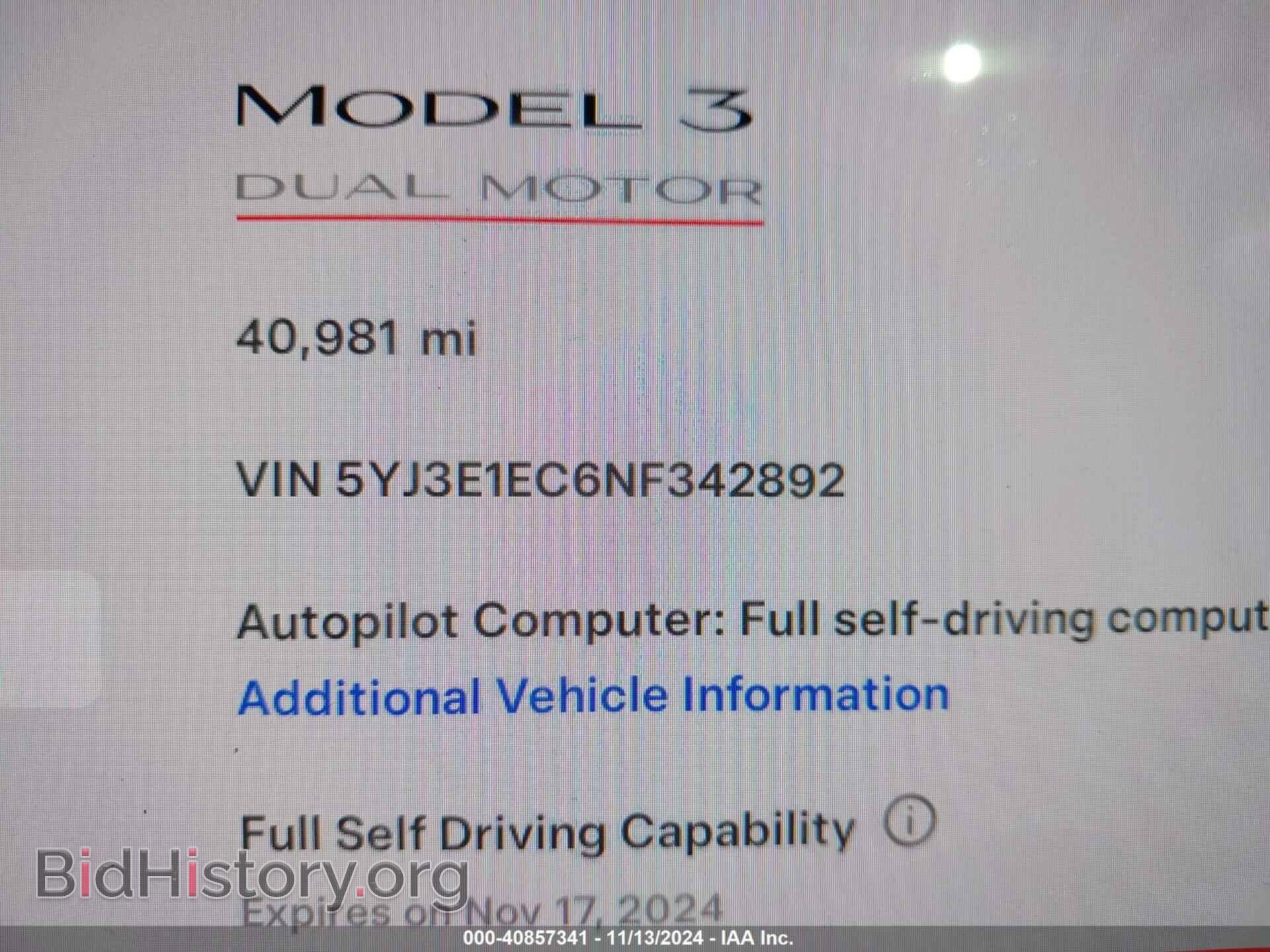 2022 TESLA MODEL 3 - VIN: 5YJ3E1EC6NF342892 - Фото 7