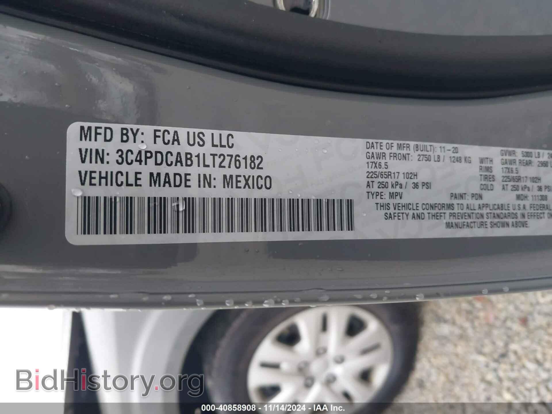 2020 DODGE JOURNEY - VIN: 3C4PDCAB1LT276182 - Фото 9