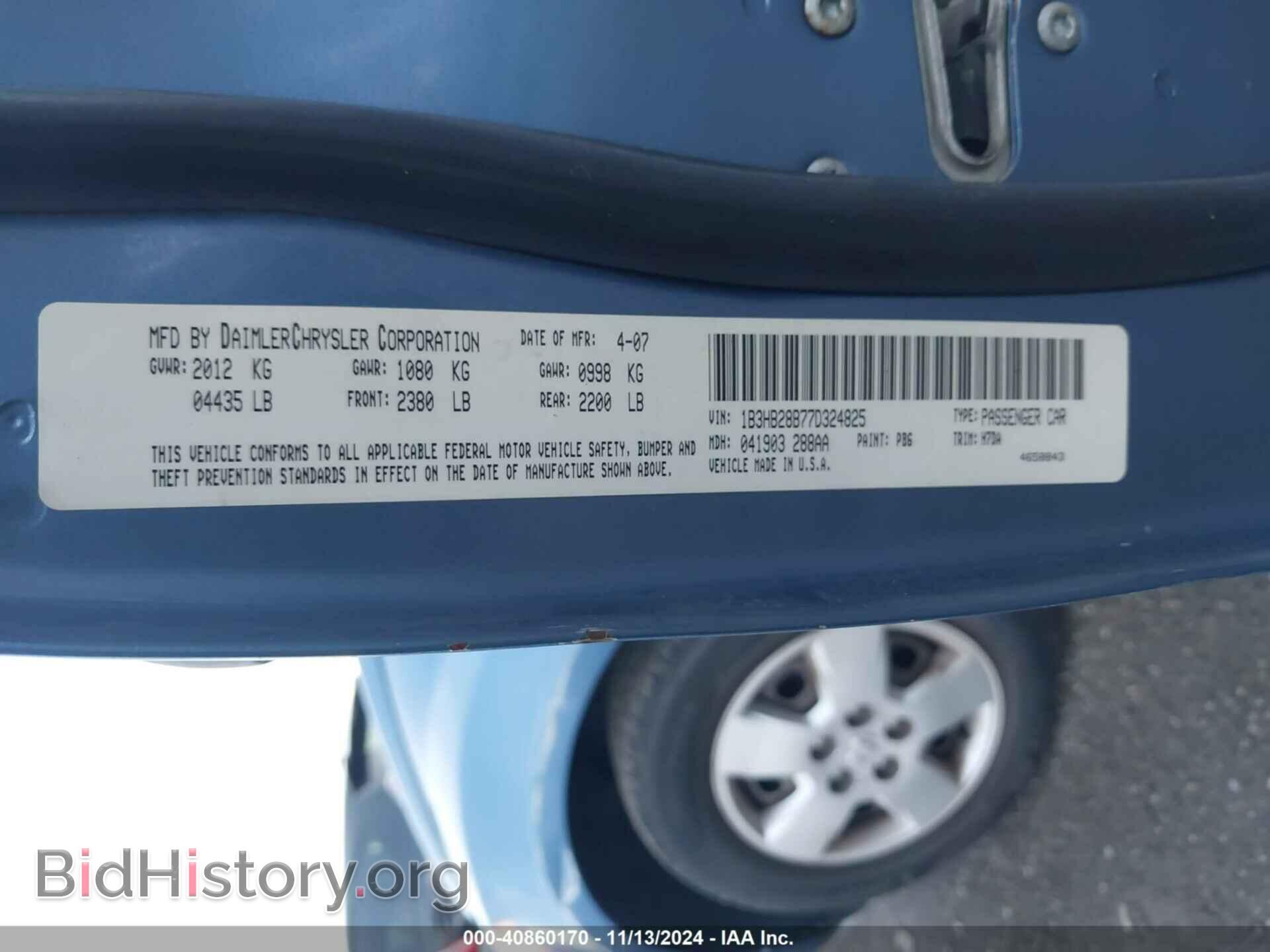 2007 DODGE CALIBER - VIN: 1B3HB28B77D324825 - Photo 9