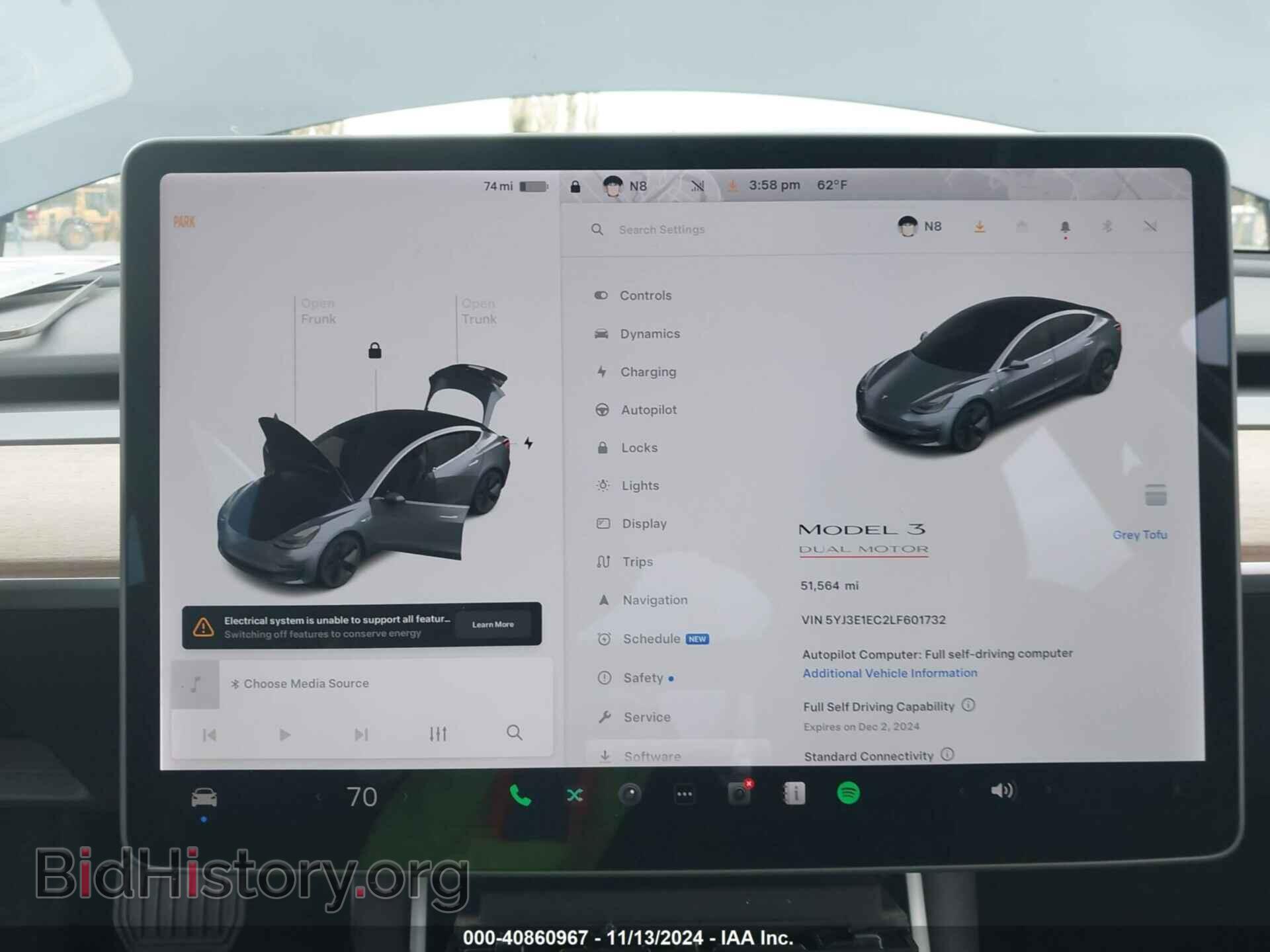2020 TESLA MODEL 3 - VIN: 5YJ3E1EC2LF601732 - Фото 7