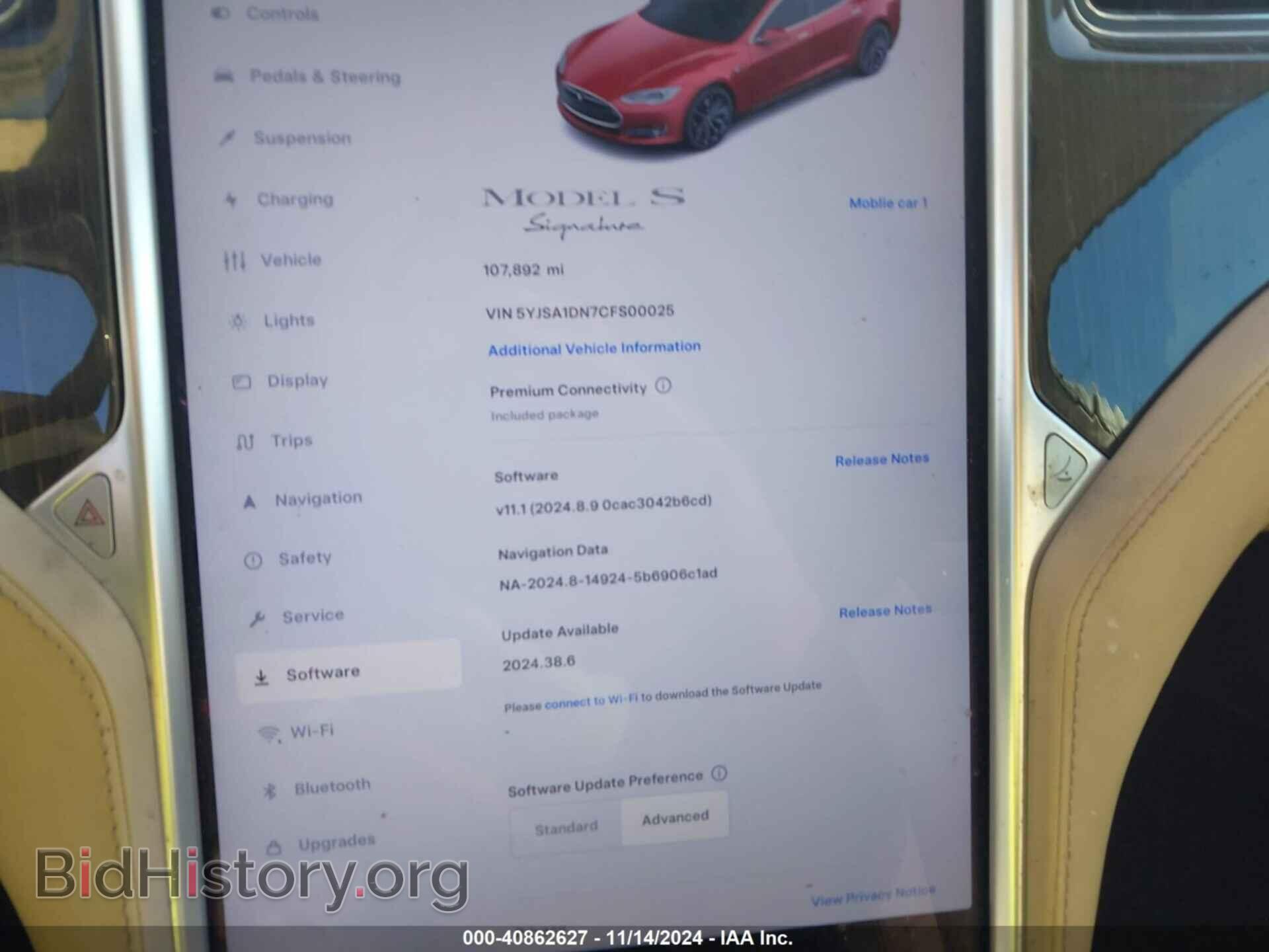 2012 TESLA MODEL S - VIN: 5YJSA1DN7CFS00025 - Фото 7