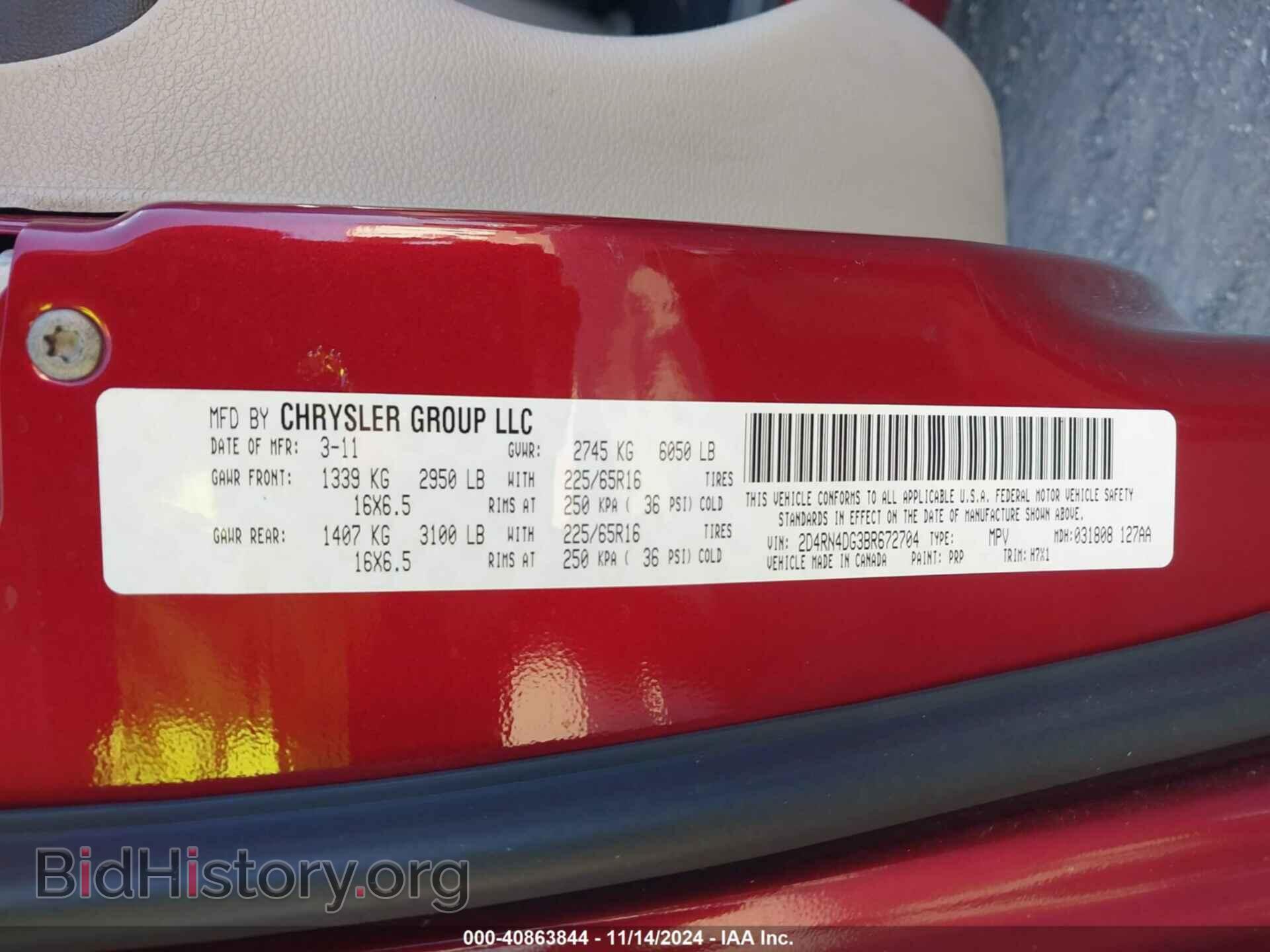 2011 DODGE GRAND CARAVAN - VIN: 2D4RN4DG3BR672704 - Фото 9