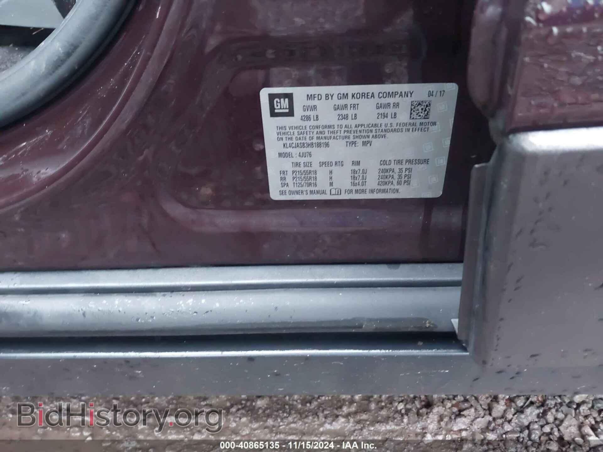 2017 BUICK ENCORE - VIN: KL4CJASB3HB188196 - Photo 9