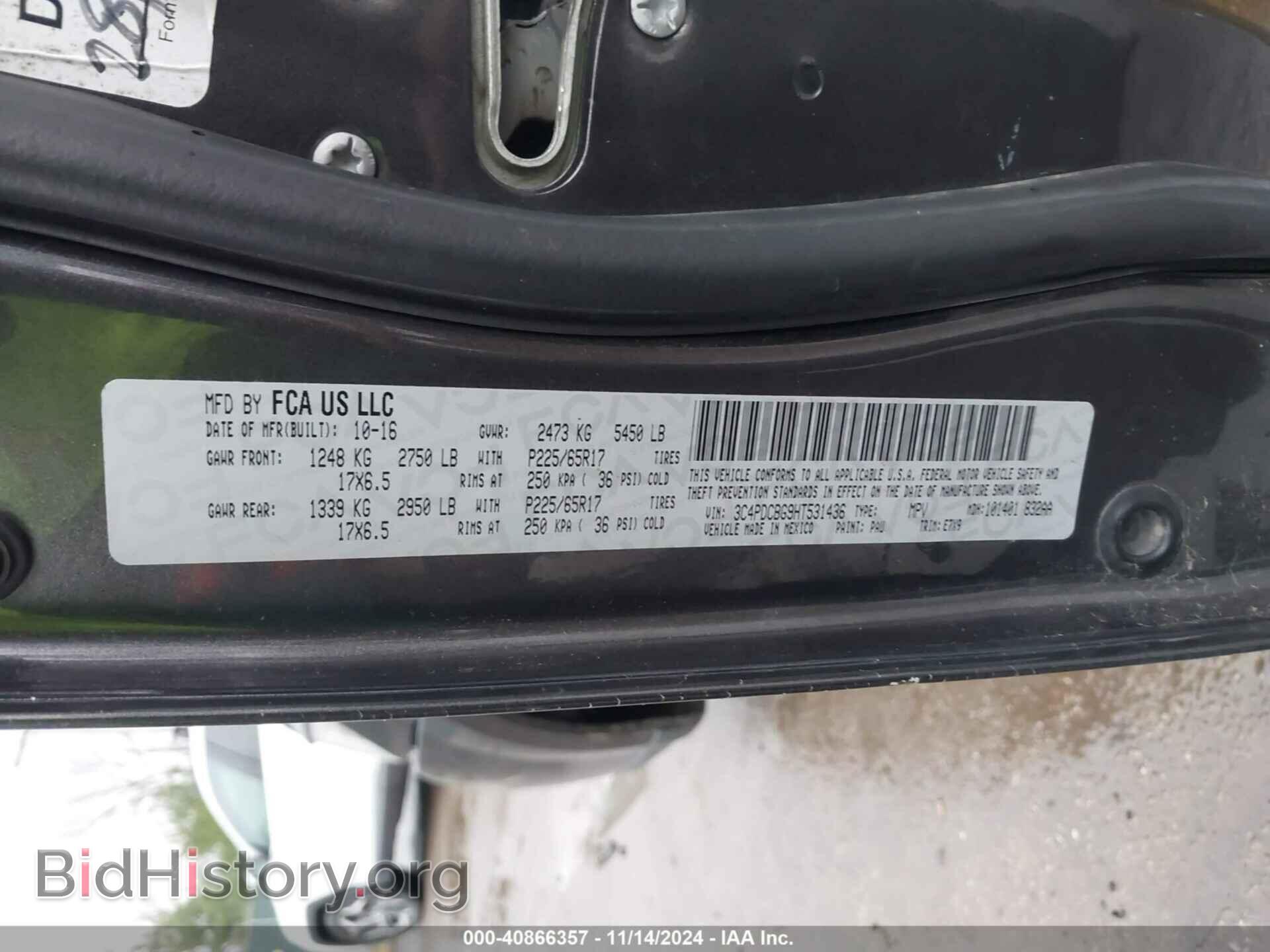 2017 DODGE JOURNEY - VIN: 3C4PDCBG9HT531436 - Photo 9