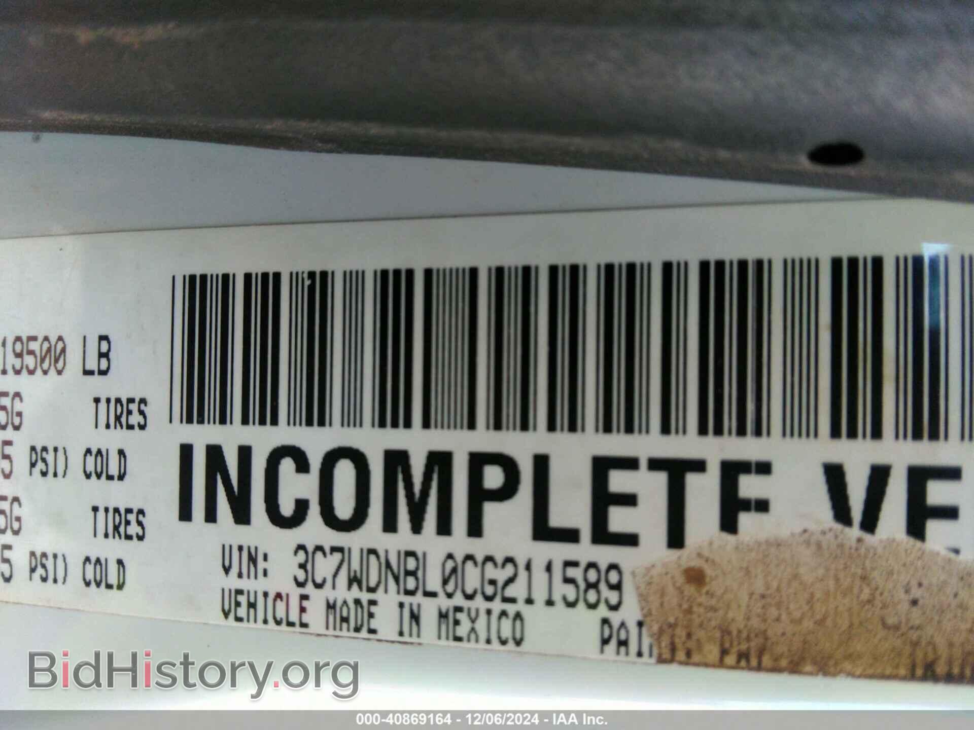 2012 RAM 5500 CHASSIS - VIN: 3C7WDNBL0CG211589 - Photo 8