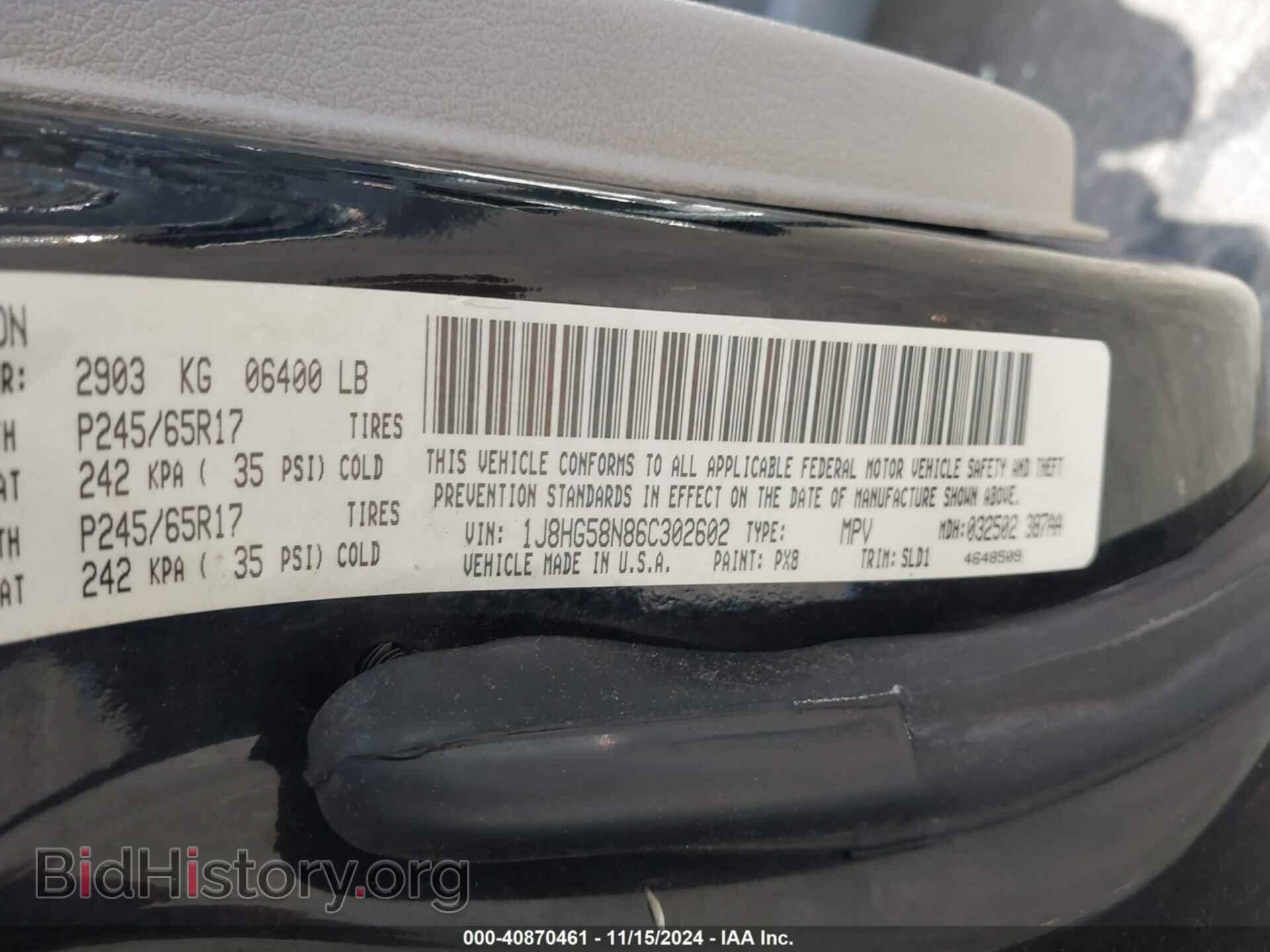 2006 JEEP COMMANDER - VIN: 1J8HG58N86C302602 - Фото 9