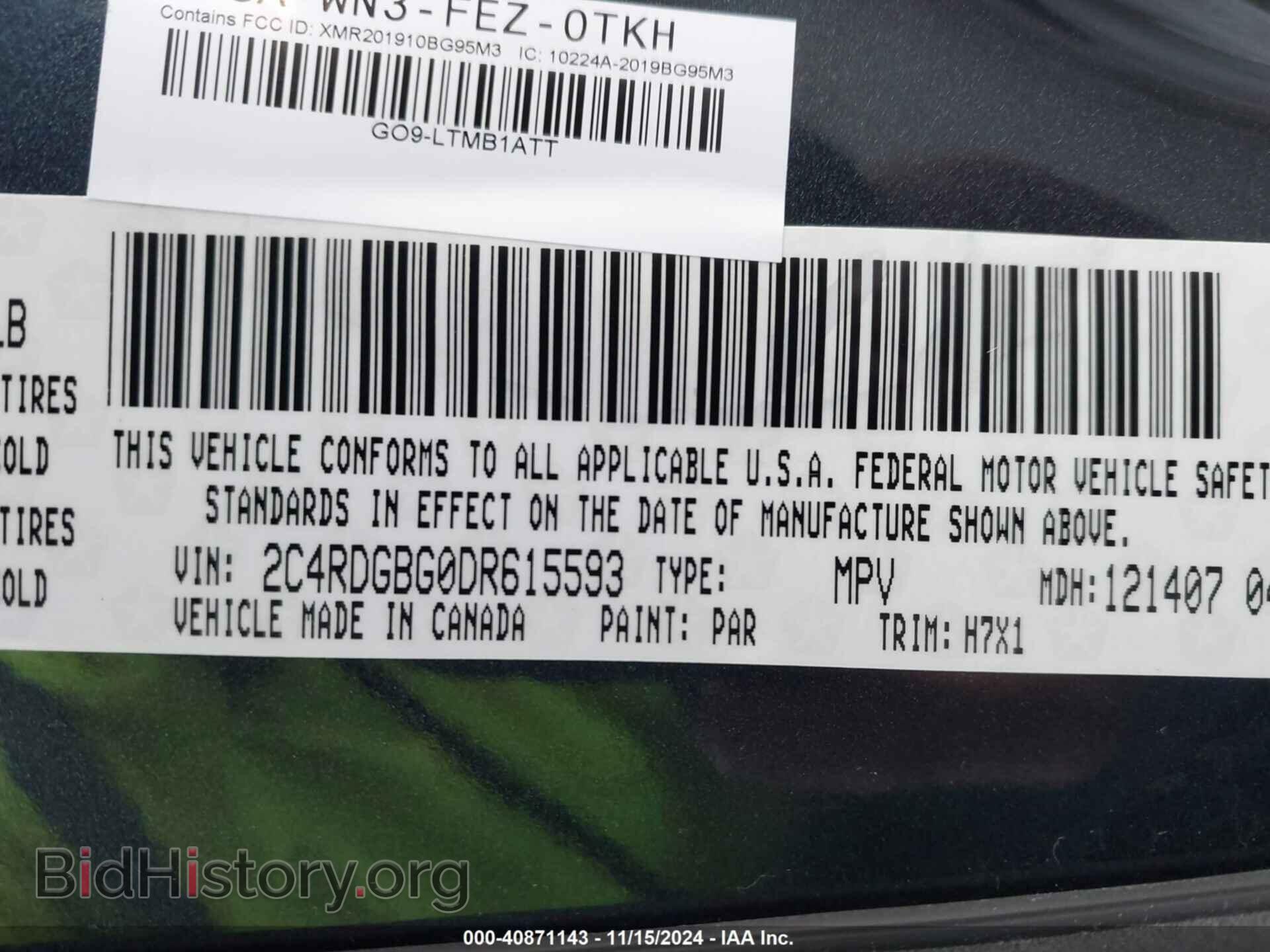 2013 DODGE GRAND CARAVAN - VIN: 2C4RDGBG0DR615593 - Фото 9