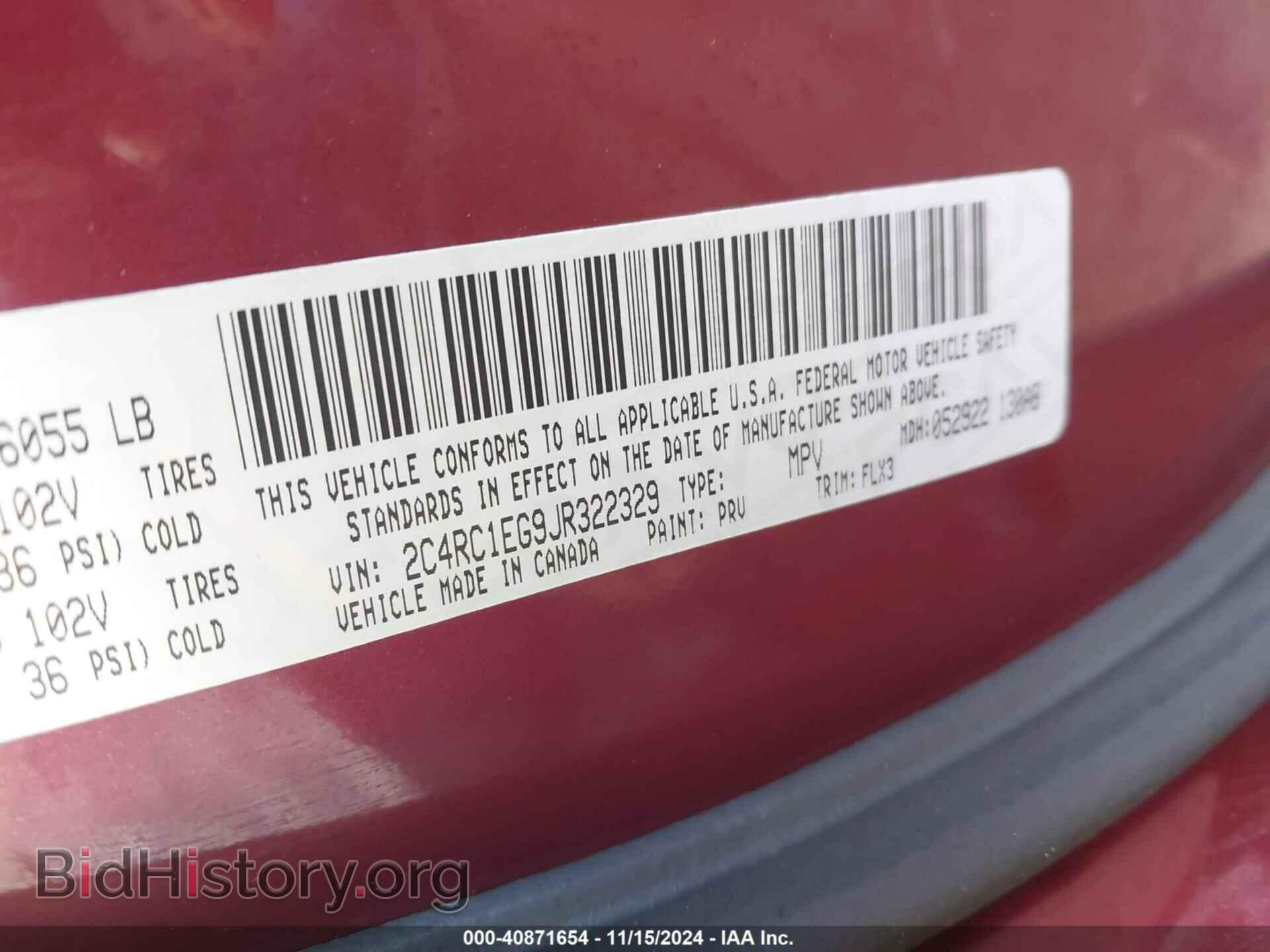 2018 CHRYSLER PACIFICA - VIN: 2C4RC1EG9JR322329 - Фото 9