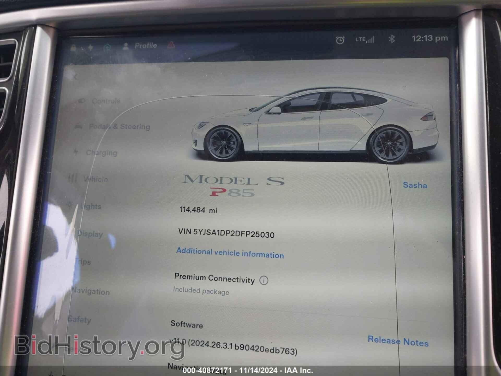 2013 TESLA MODEL S - VIN: 5YJSA1DP2DFP25030 - Photo 7