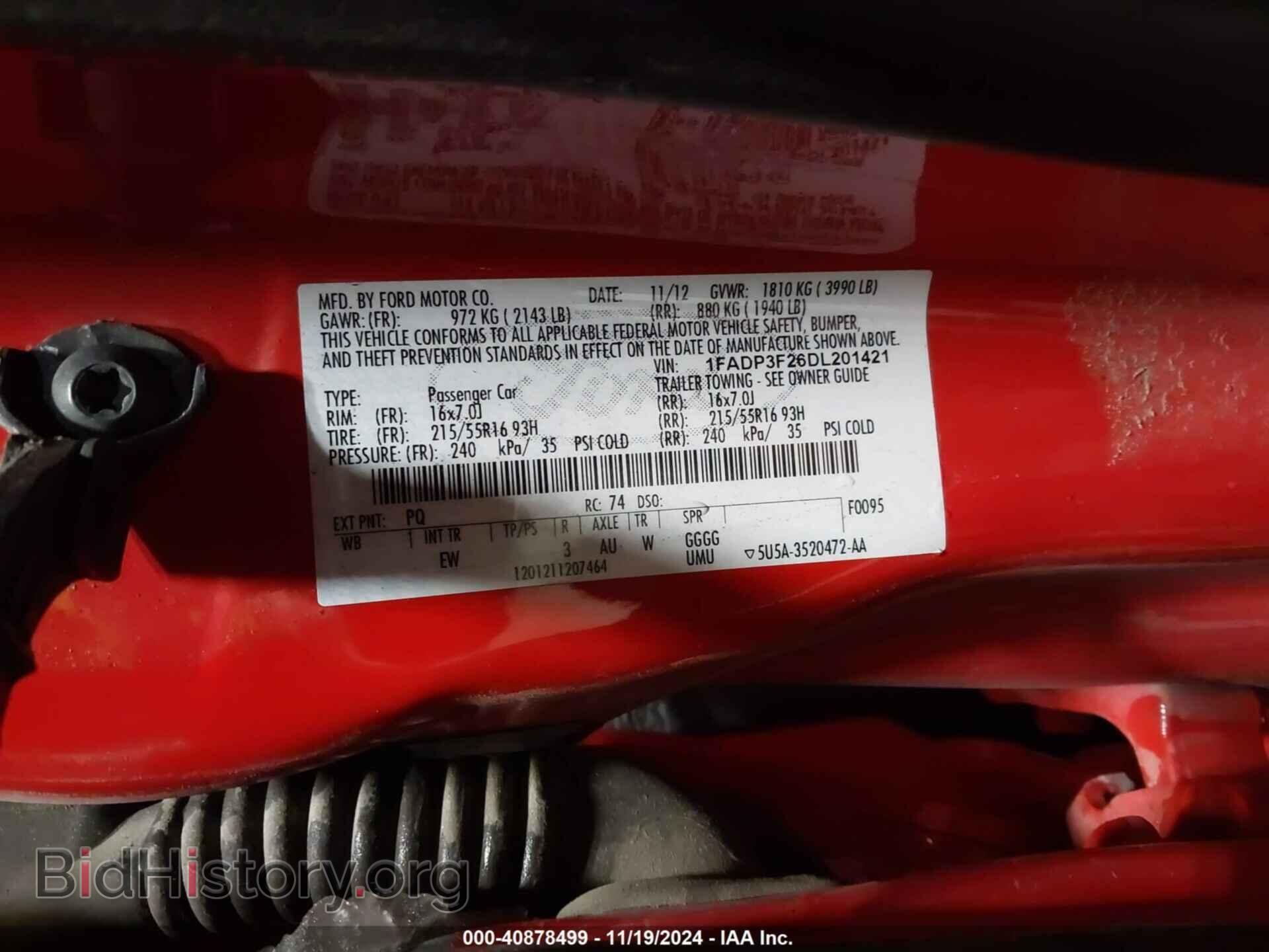 2013 FORD FOCUS - VIN: 1FADP3F26DL201421 - Photo 9