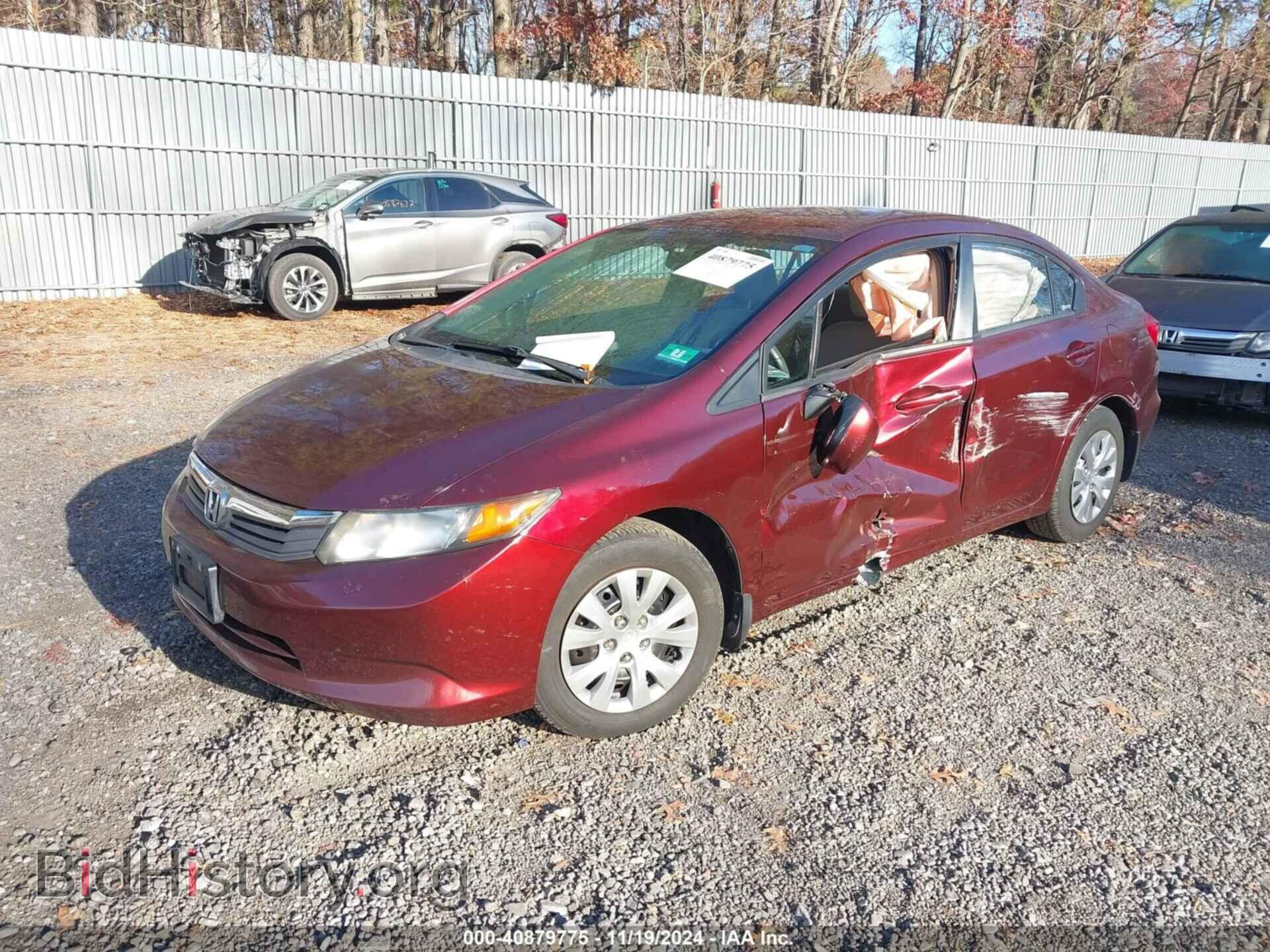 2012 HONDA CIVIC - VIN: 19XFB2F54CE363352 - Фото 2