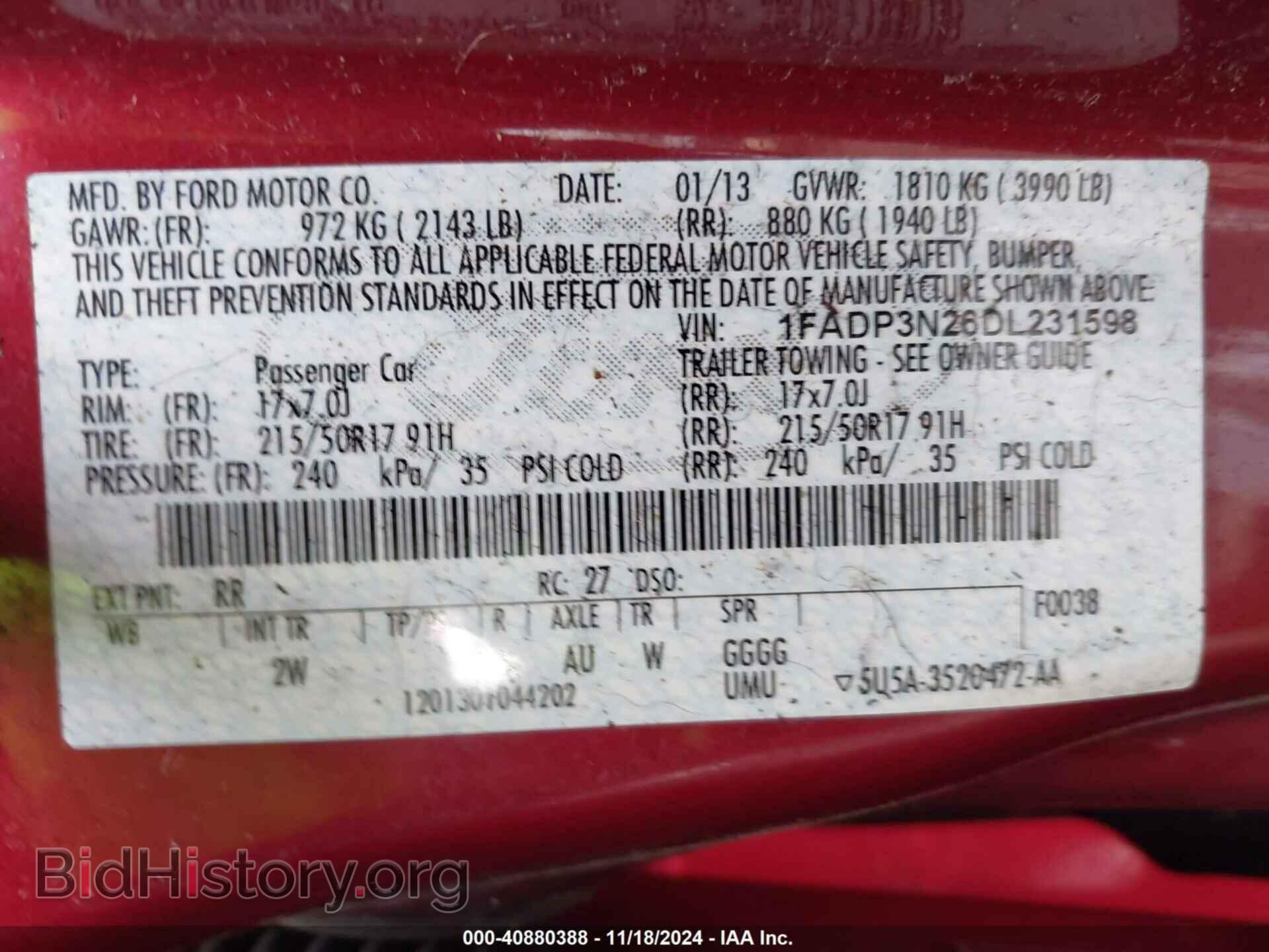2013 FORD FOCUS - VIN: 1FADP3N26DL231598 - Photo 9