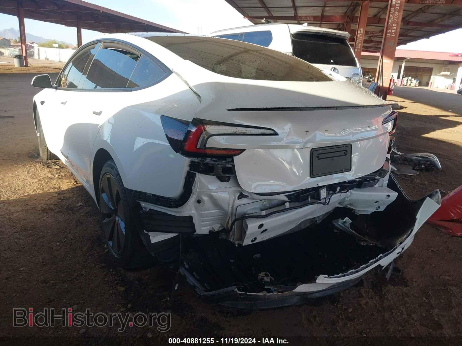 2024 TESLA MODEL 3 - VIN: 5YJ3E1EA0RF855902 - Фото 3