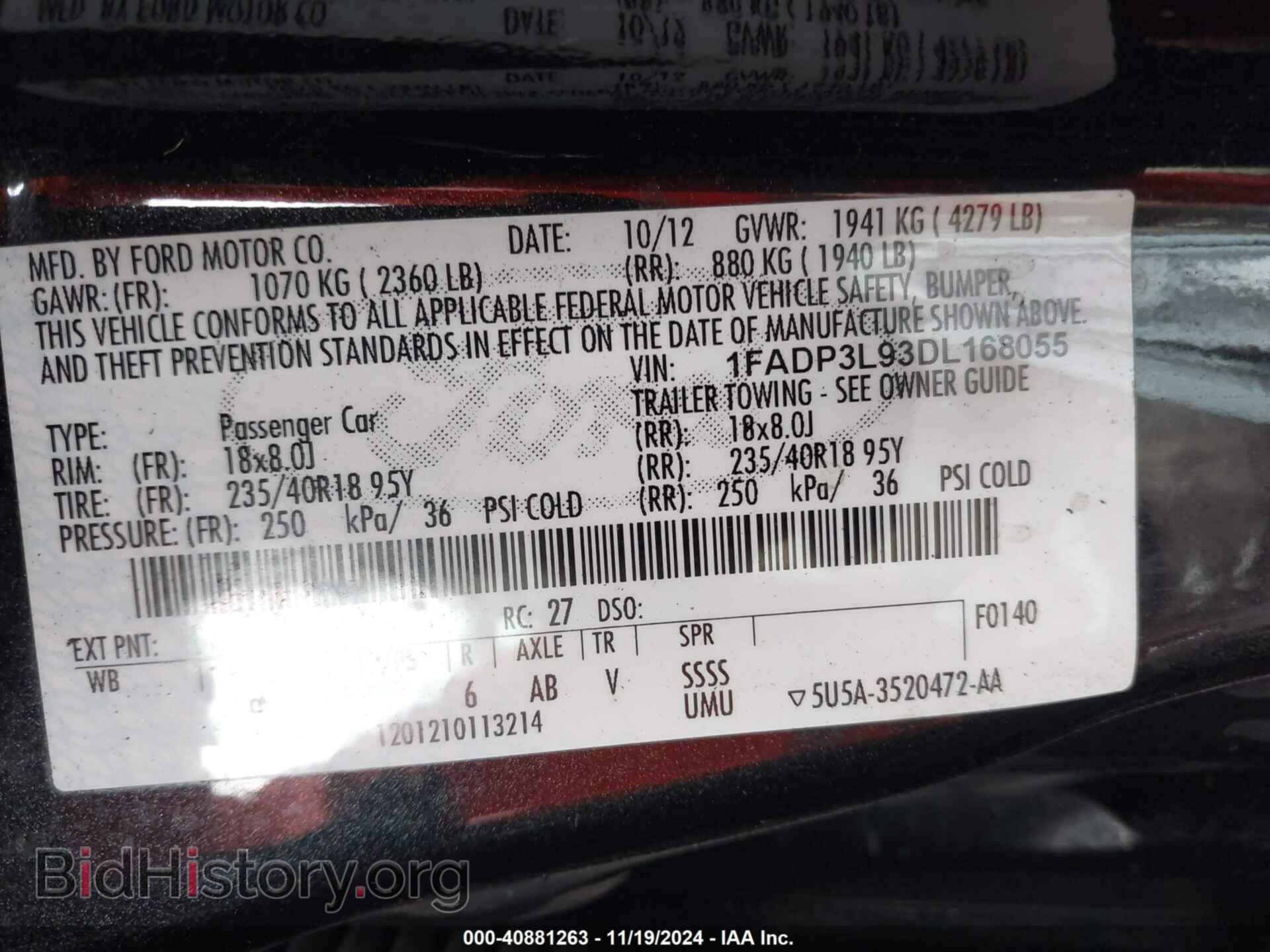 2013 FORD FOCUS ST - VIN: 1FADP3L93DL168055 - Фото 9