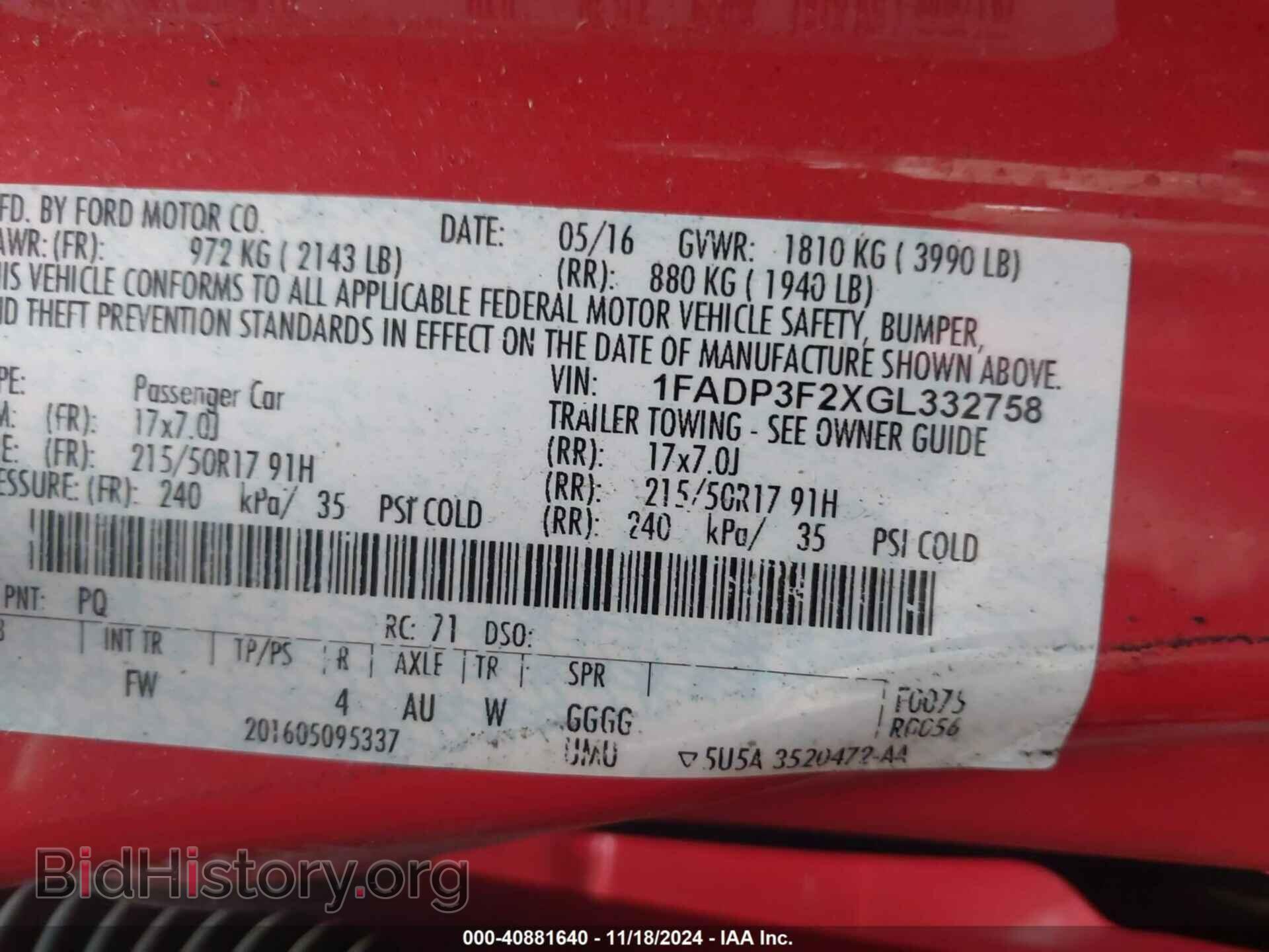 2016 FORD FOCUS - VIN: 1FADP3F2XGL332758 - Photo 9