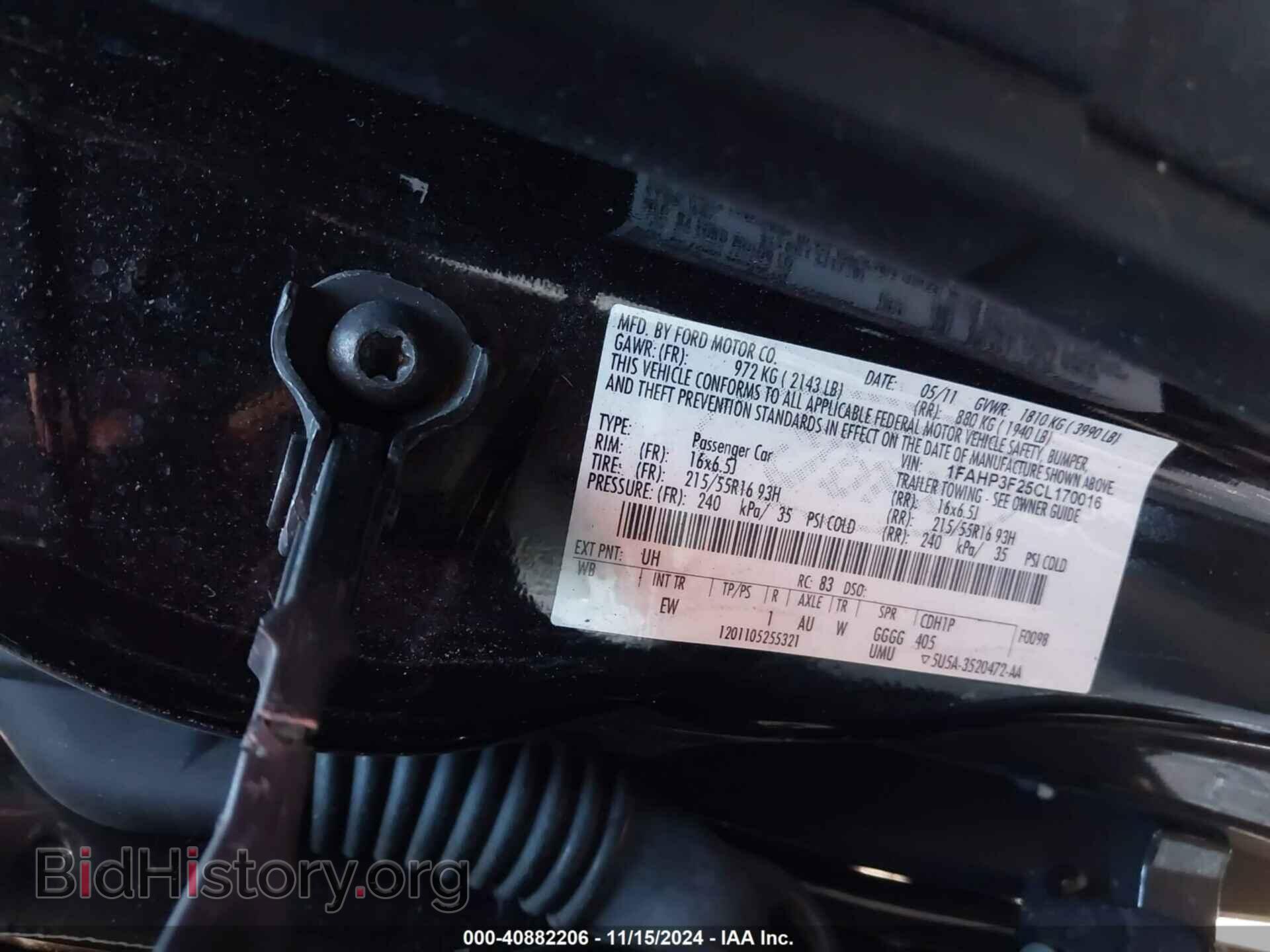 2012 FORD FOCUS - VIN: 1FAHP3F25CL170016 - Фото 9