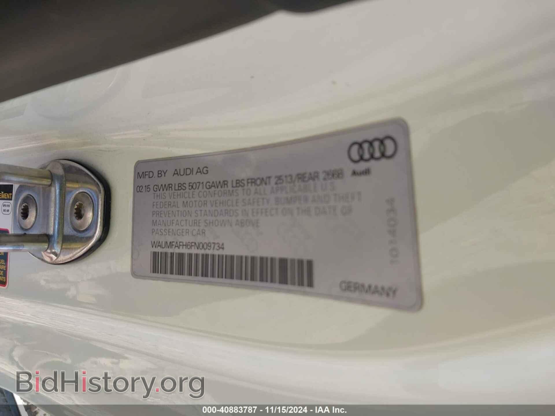 2015 AUDI A5 - VIN: WAUMFAFH6FN009734 - Фото 9