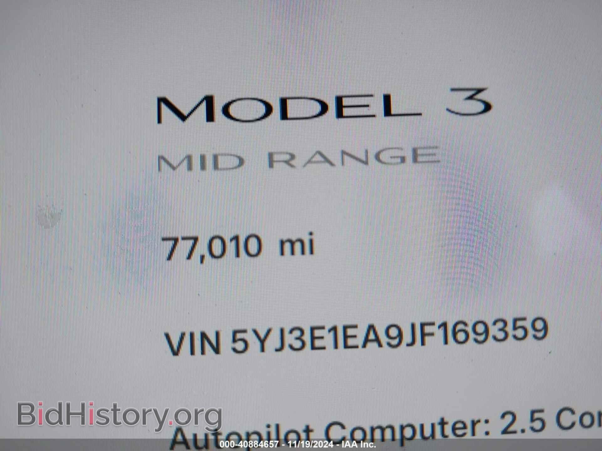 2018 TESLA MODEL 3 - VIN: 5YJ3E1EA9JF169359 - Photo 15